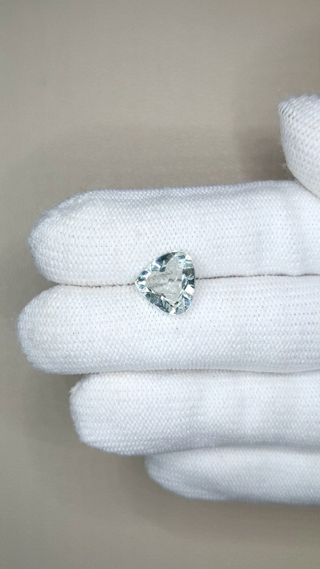 2.55 Ct. Bluish Green Aquamarine from Brazil Size Video
