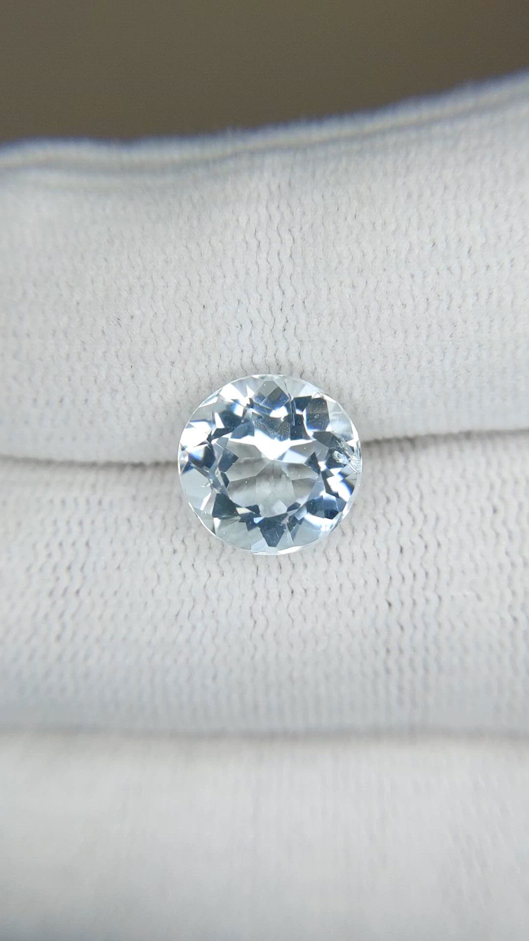 3.25 Ct. Blue Aquamarine from Brazil Size Video