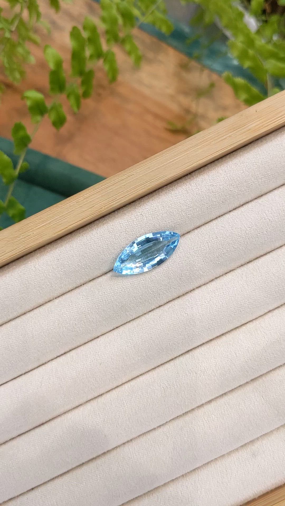 7.64 Ct. Blue Topaz from Brazil Size Video