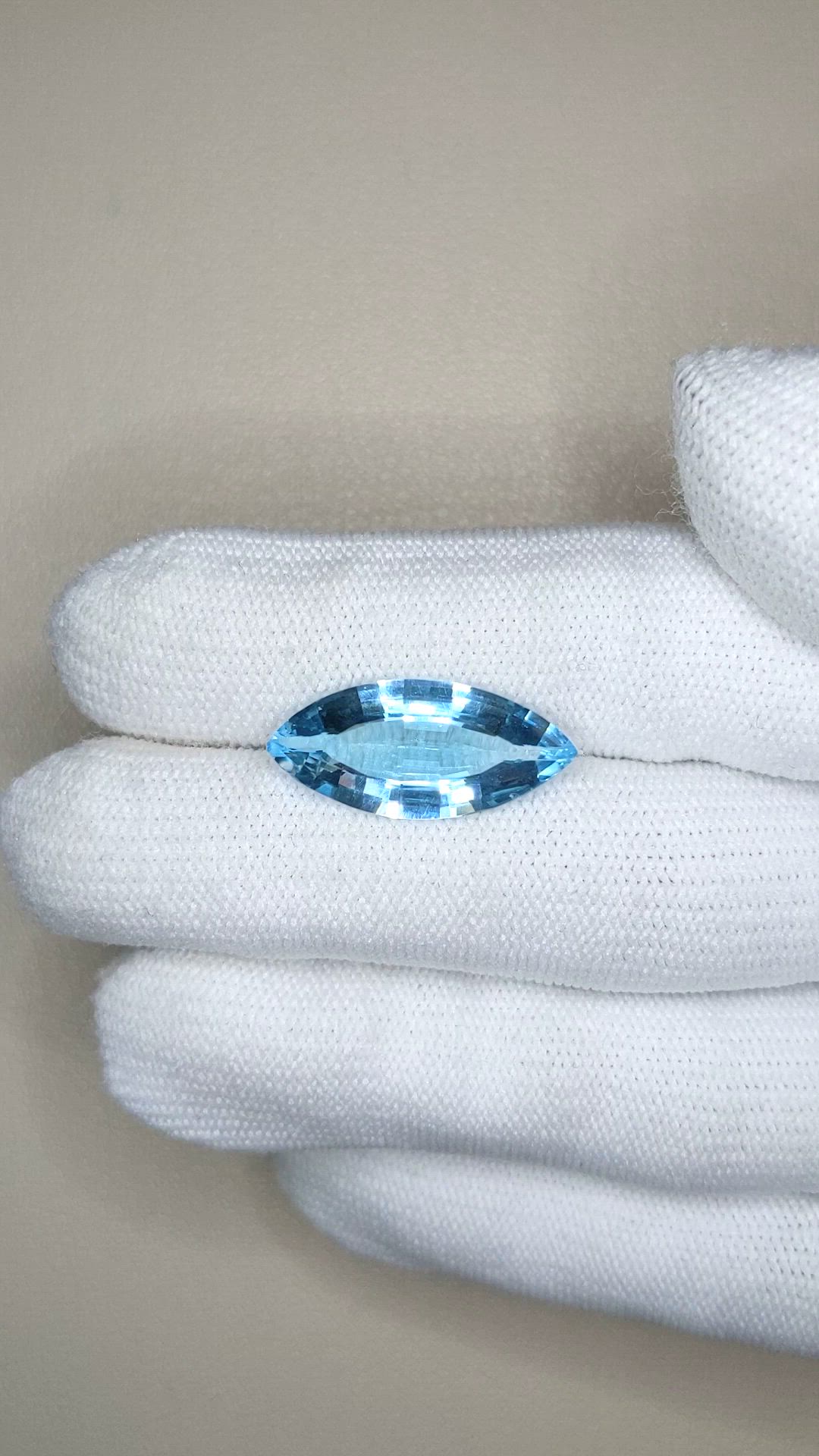 7.64 Ct. Blue Topaz from Brazil Size Video