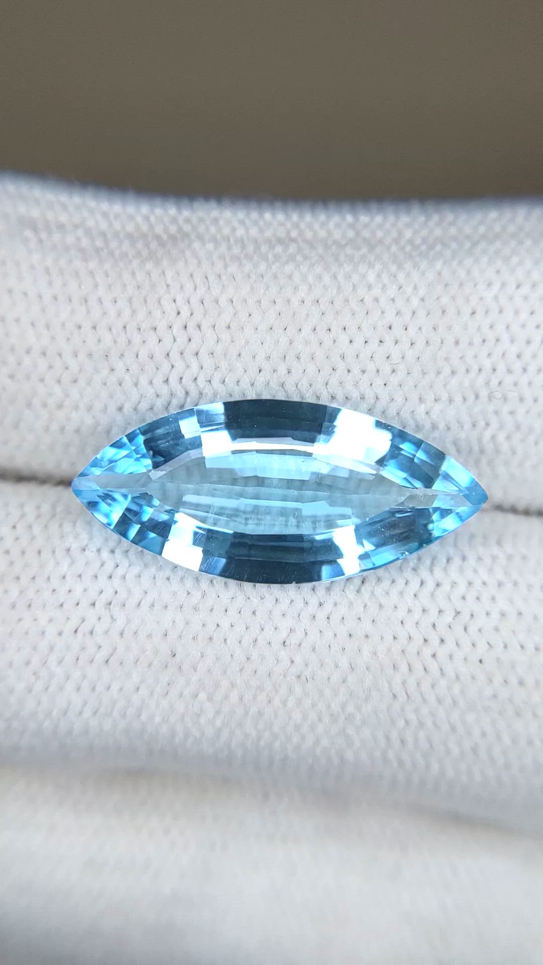 7.64 Ct. Blue Topaz from Brazil Size Video
