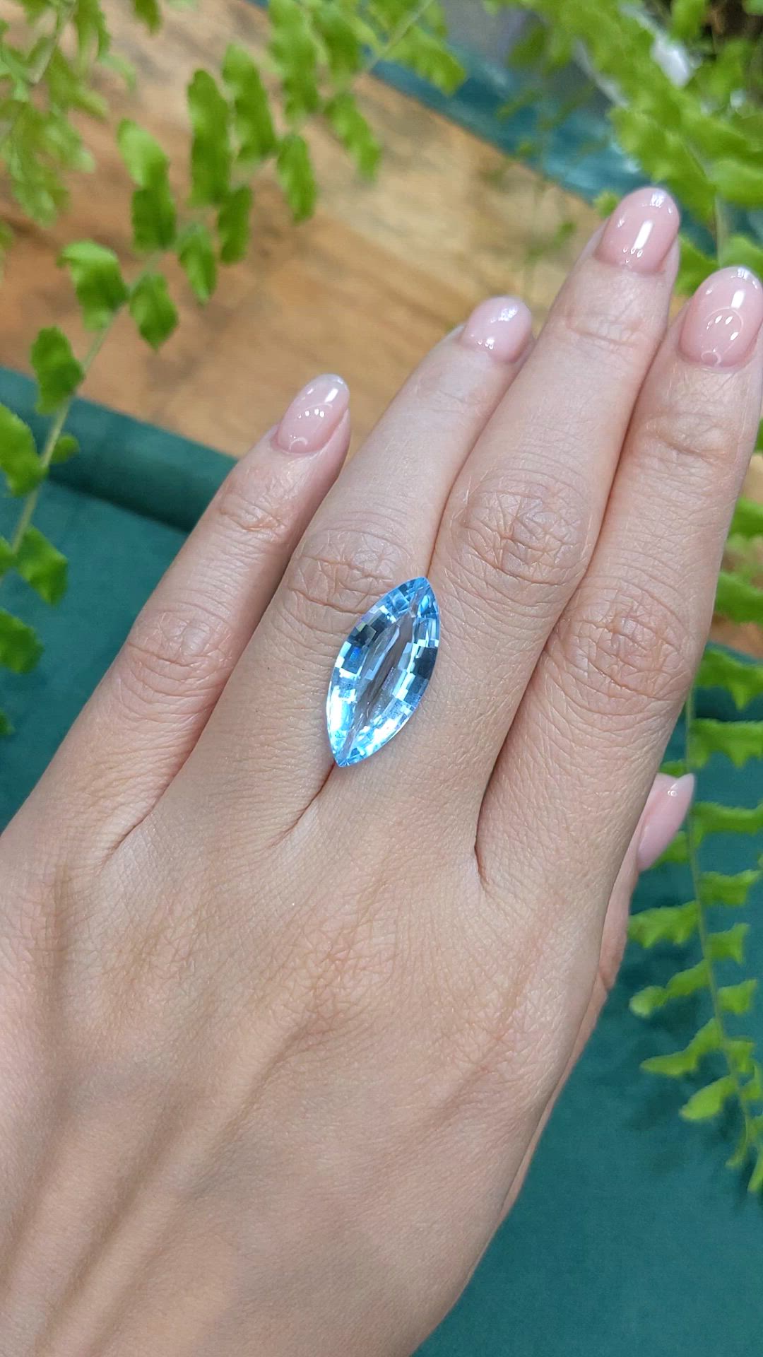 7.64 Ct. Blue Topaz from Brazil Size Video