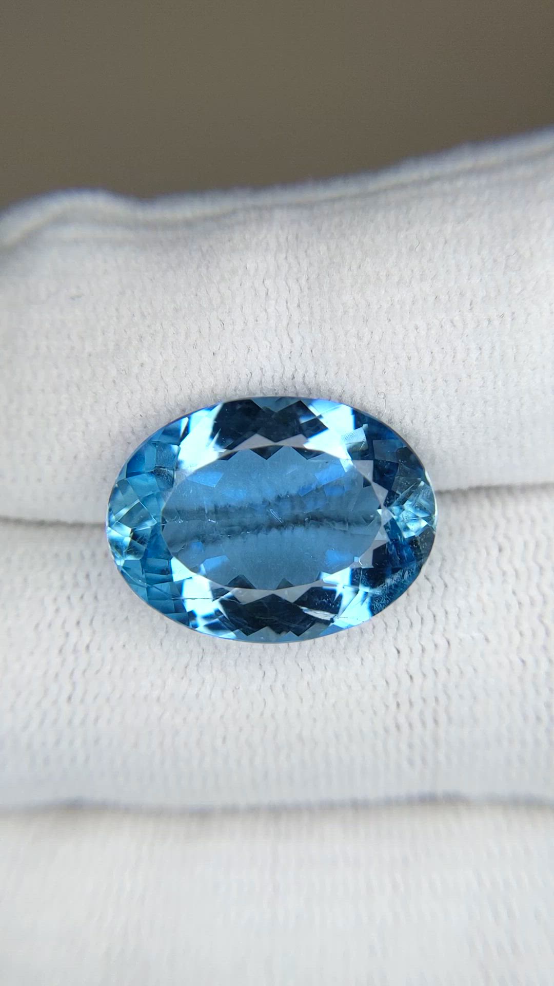 8.48 Ct. Blue Aquamarine from Brazil Size Video