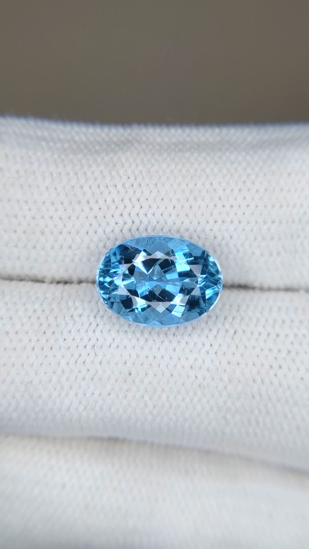 3.58 Ct. Blue Aquamarine from Brazil Size Video
