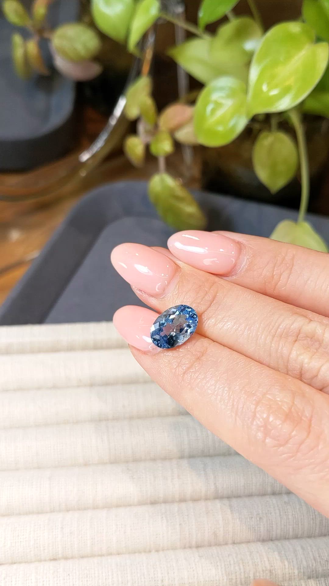 2.74 Ct. Blue Aquamarine from Brazil Size Video