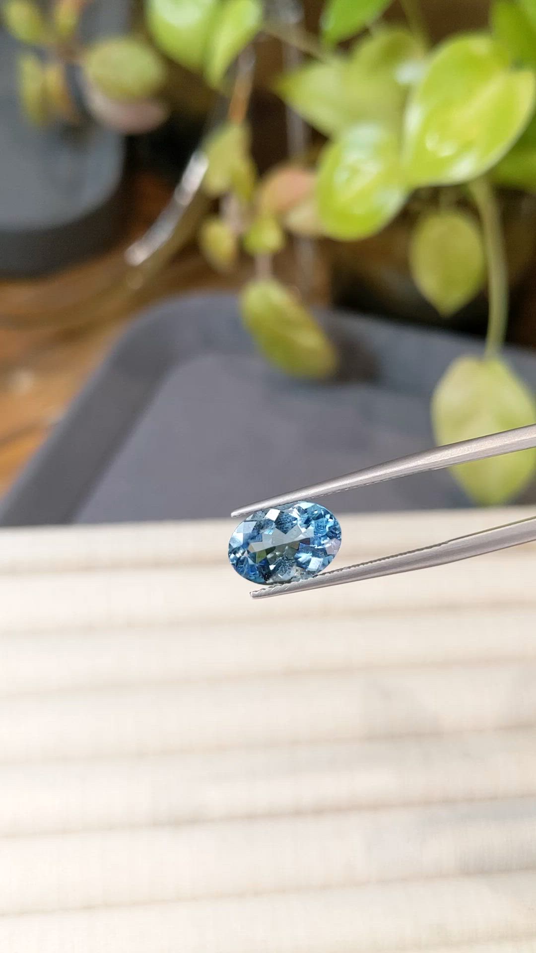 2.74 Ct. Blue Aquamarine from Brazil Size Video