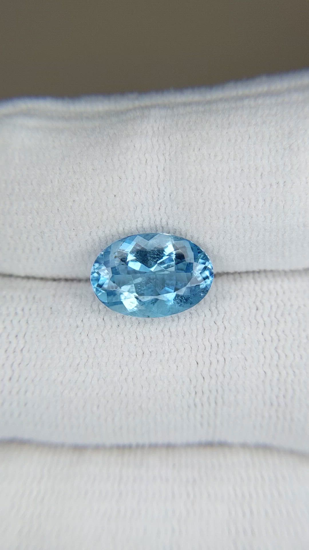 2.74 Ct. Blue Aquamarine from Brazil Size Video