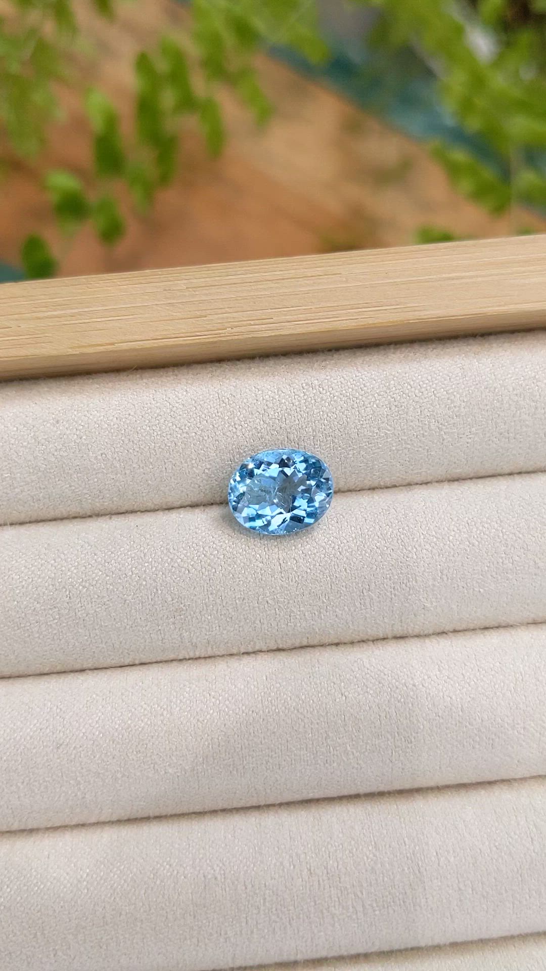 2.89 Ct. Blue Aquamarine from Brazil Size Video