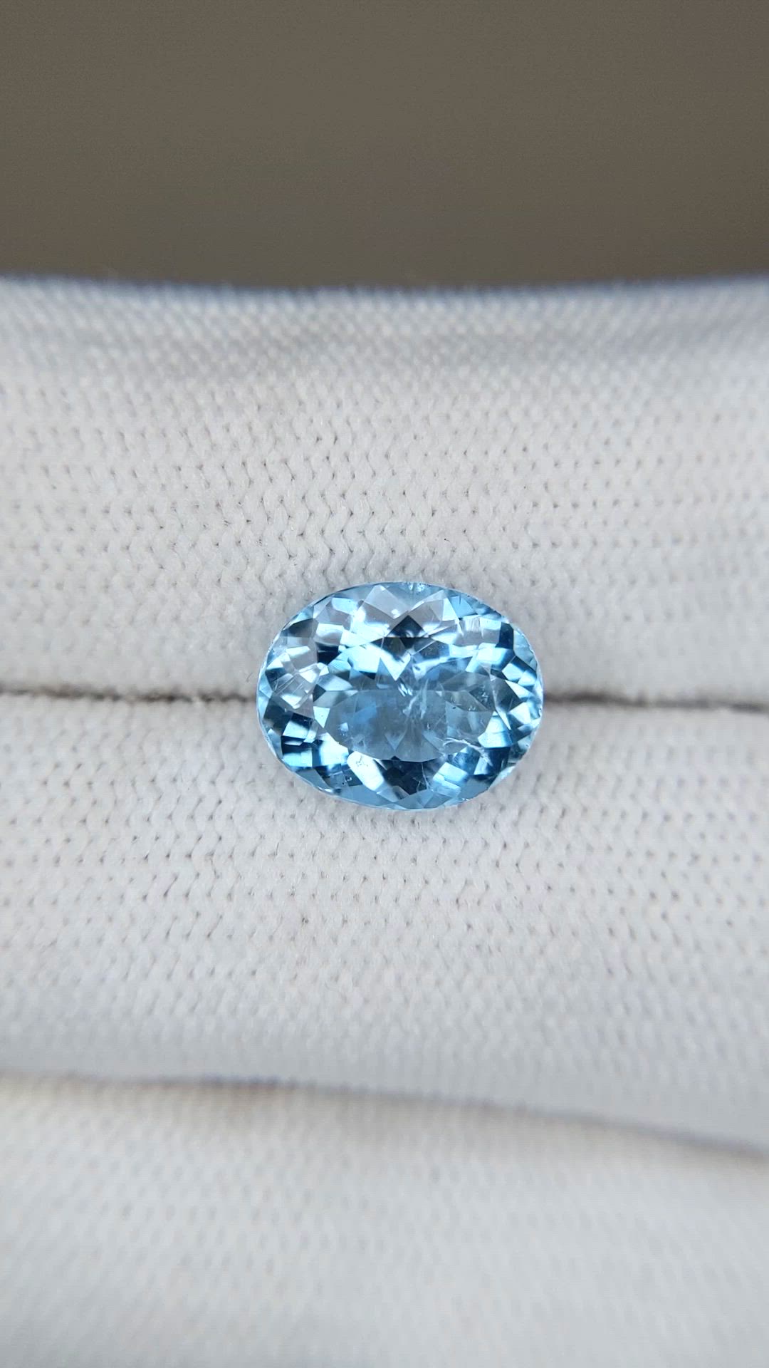 2.89 Ct. Blue Aquamarine from Brazil Size Video