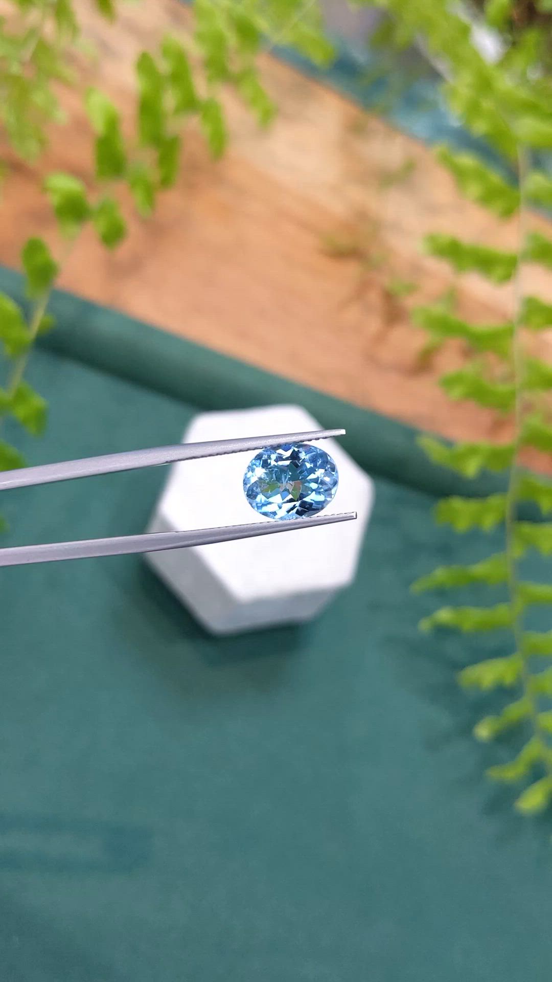 2.89 Ct. Blue Aquamarine from Brazil Size Video