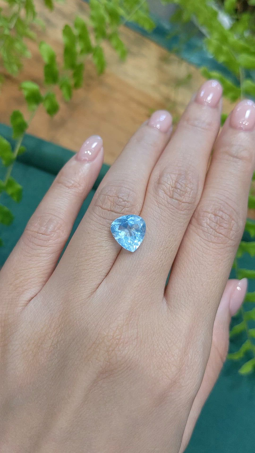 3.20 Ct. Blue Aquamarine from Brazil Size Video