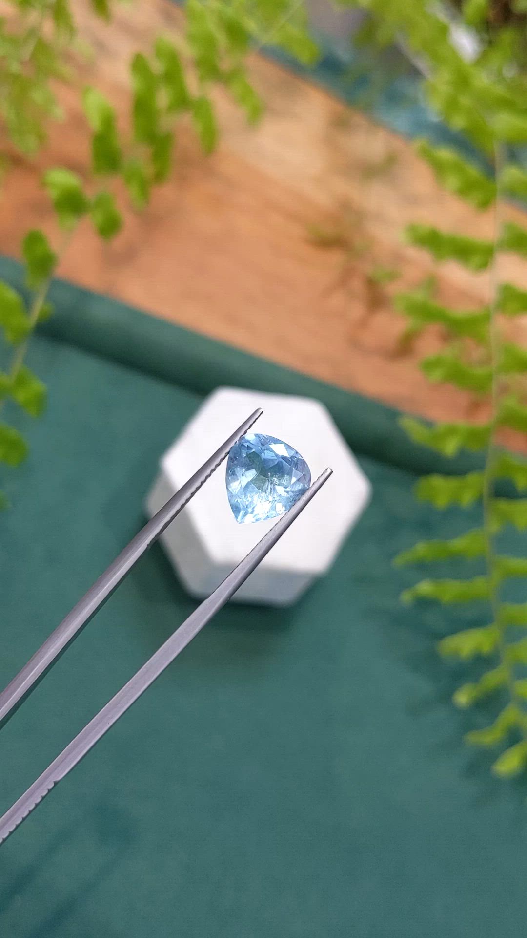 3.20 Ct. Blue Aquamarine from Brazil Size Video