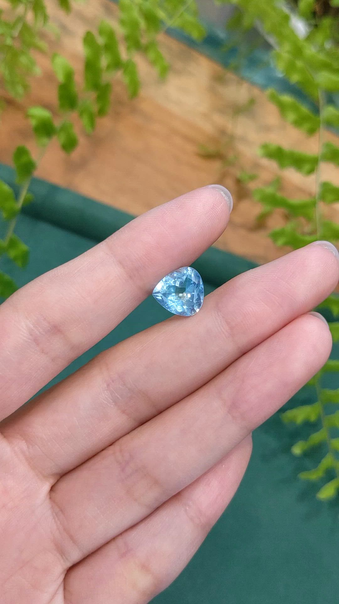 3.20 Ct. Blue Aquamarine from Brazil Size Video