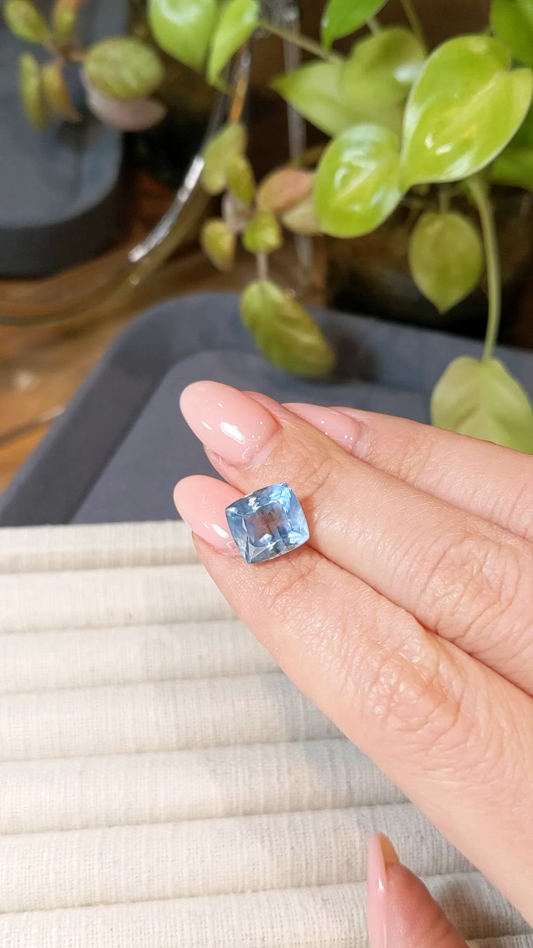 4.92 Ct. Blue Aquamarine from Brazil Size Video