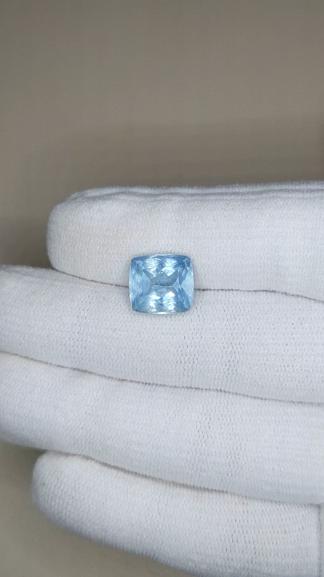 4.92 Ct. Blue Aquamarine from Brazil Size Video