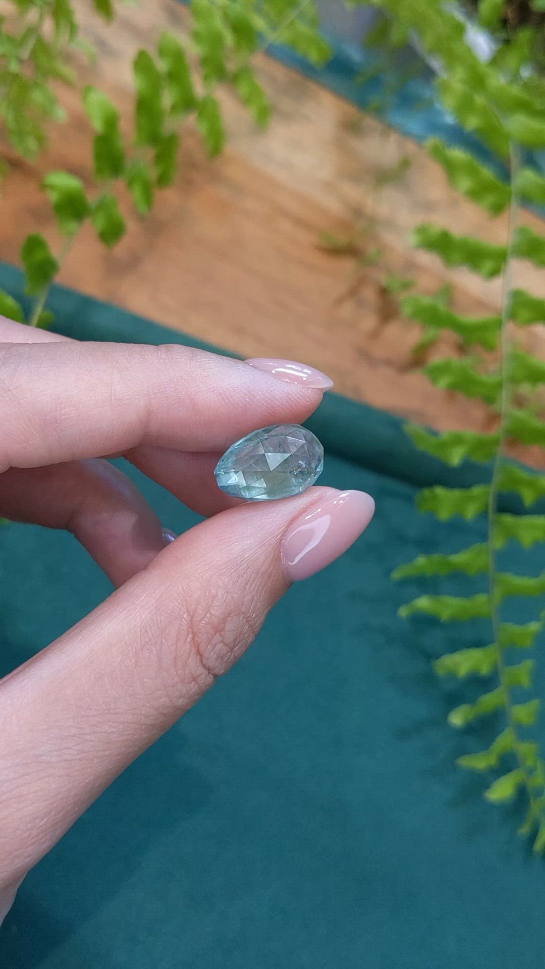 10.29 Ct. Bluish Green Aquamarine from Brazil Size Video