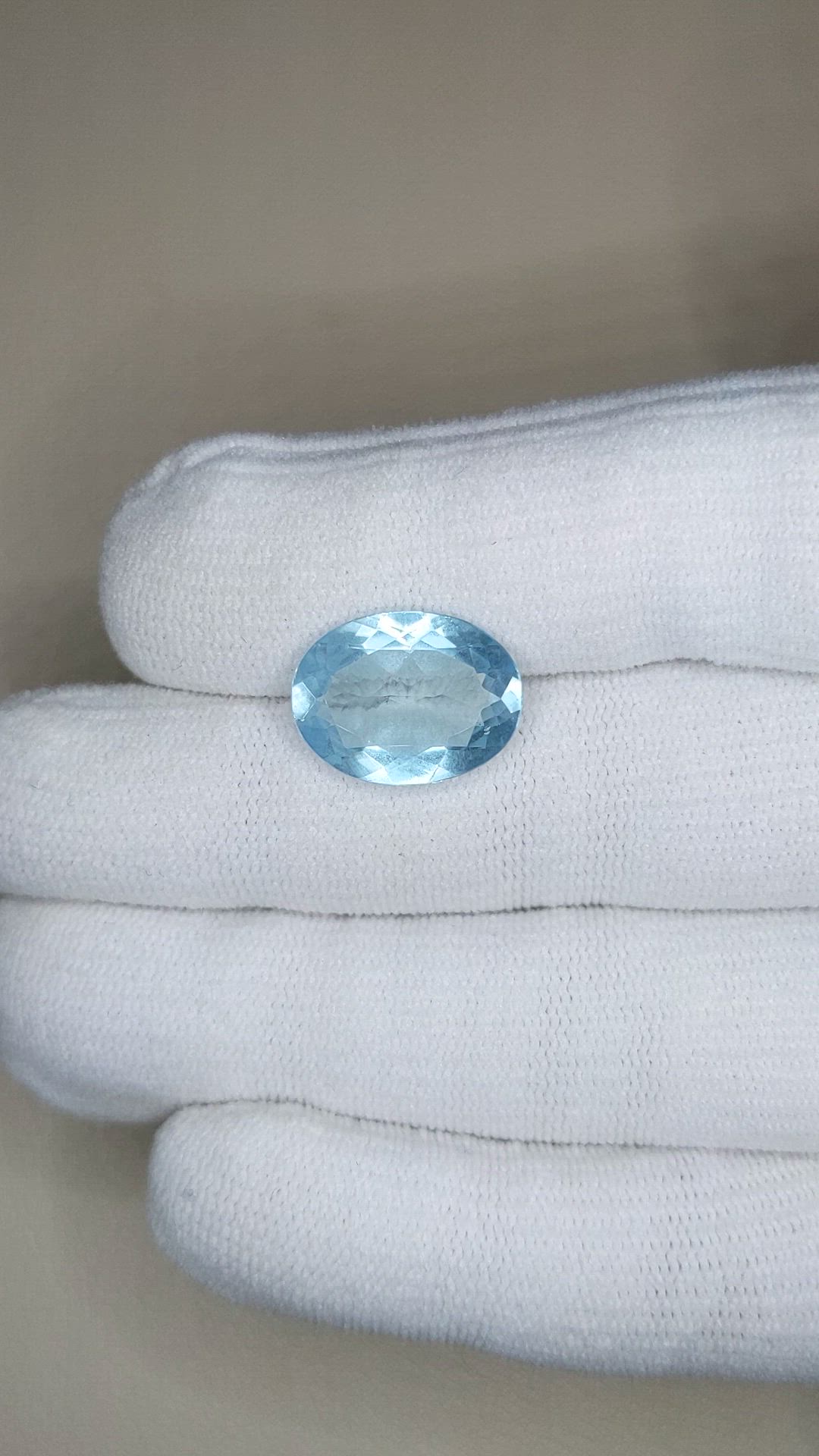 6.28 Ct. Blue Aquamarine from Brazil Size Video