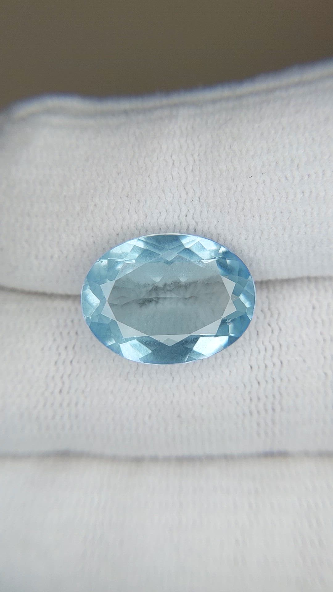 6.28 Ct. Blue Aquamarine from Brazil Size Video