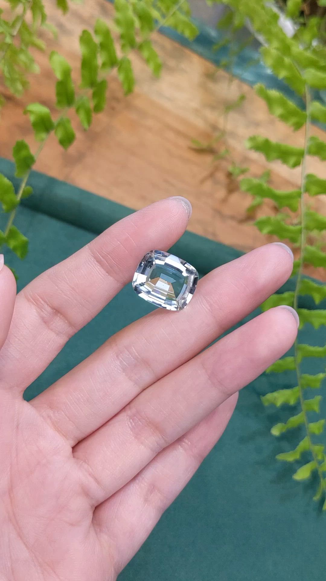 10.24 Ct. Bluish Green Aquamarine from Brazil Size Video