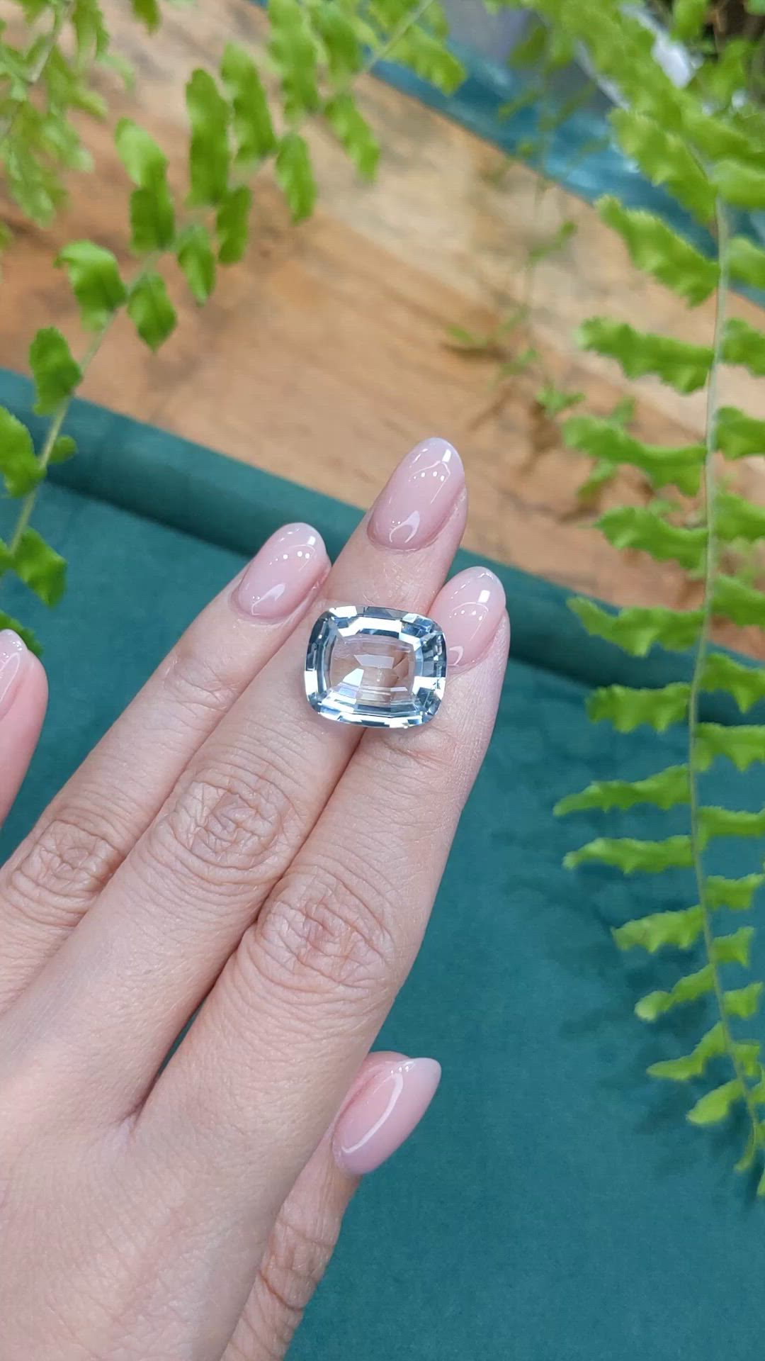 10.24 Ct. Bluish Green Aquamarine from Brazil Size Video