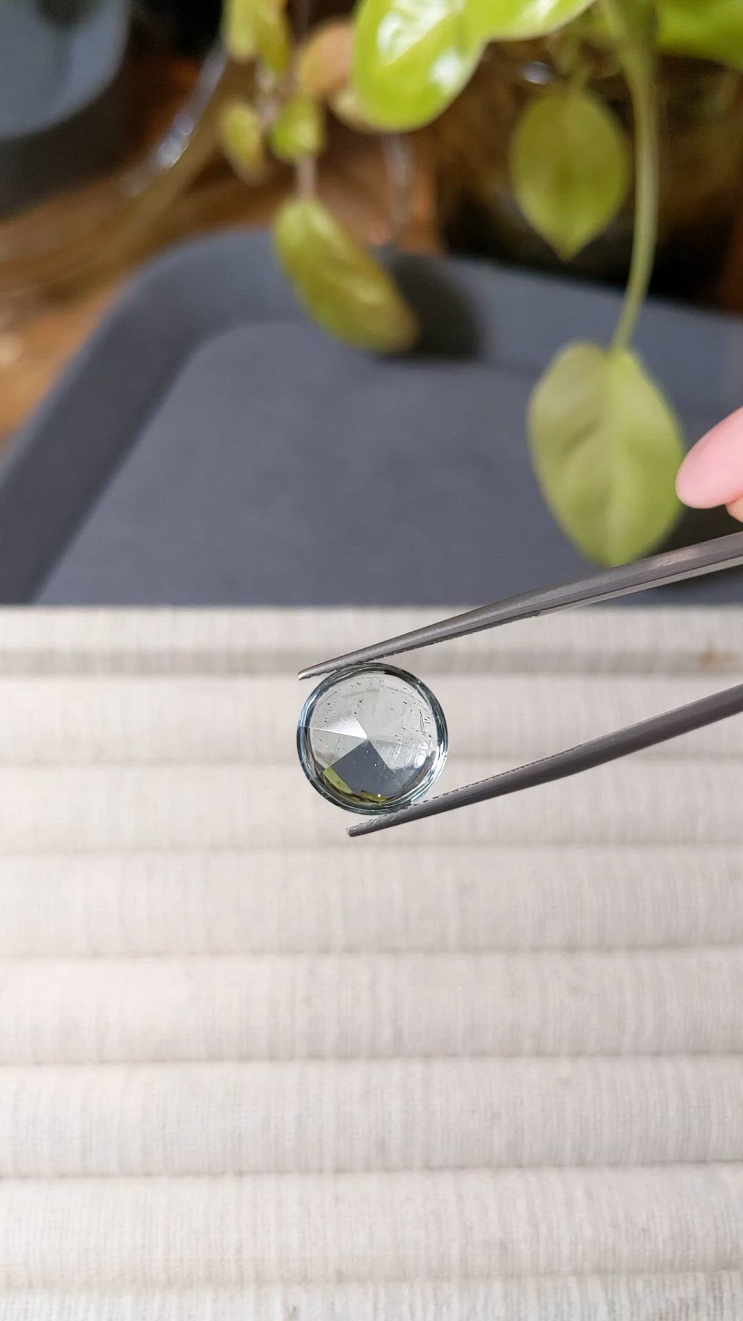 7.91 Ct. Blue Cabochon Aquamarine from Brazil Size Video
