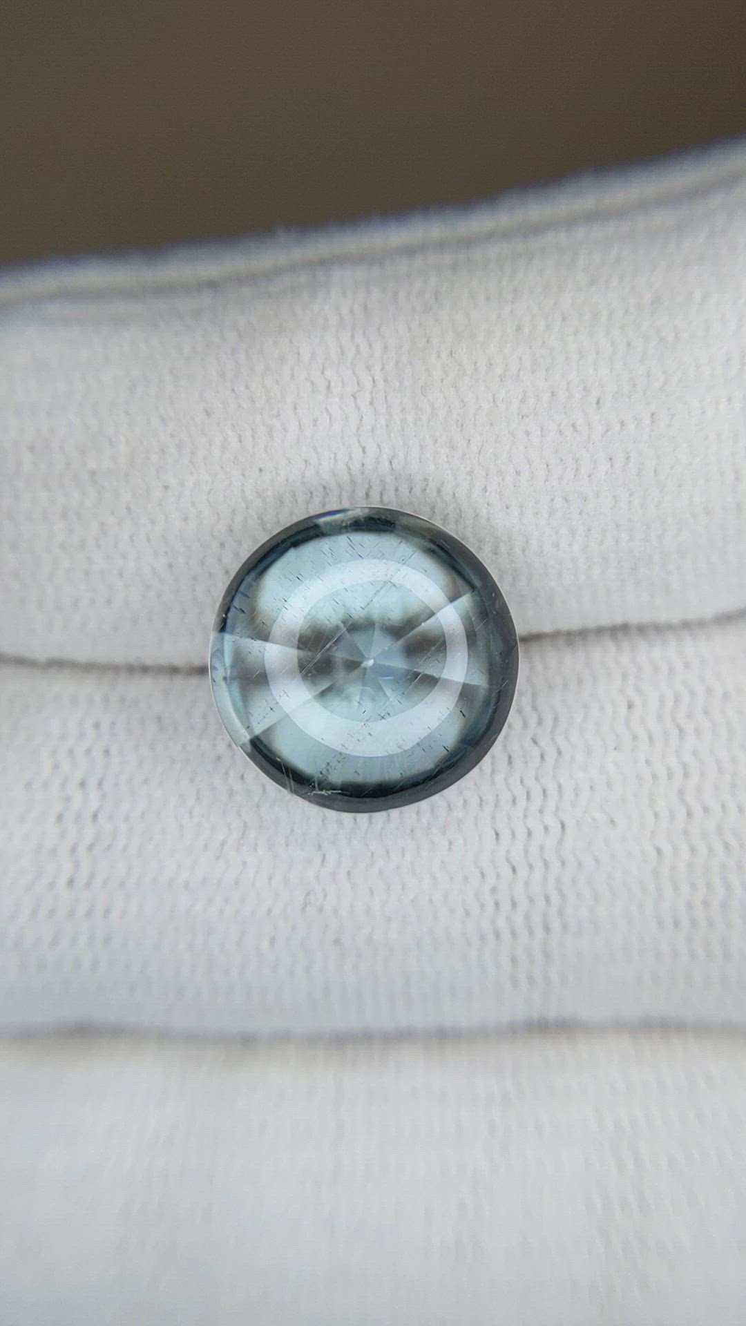 7.91 Ct. Blue Cabochon Aquamarine from Brazil Size Video