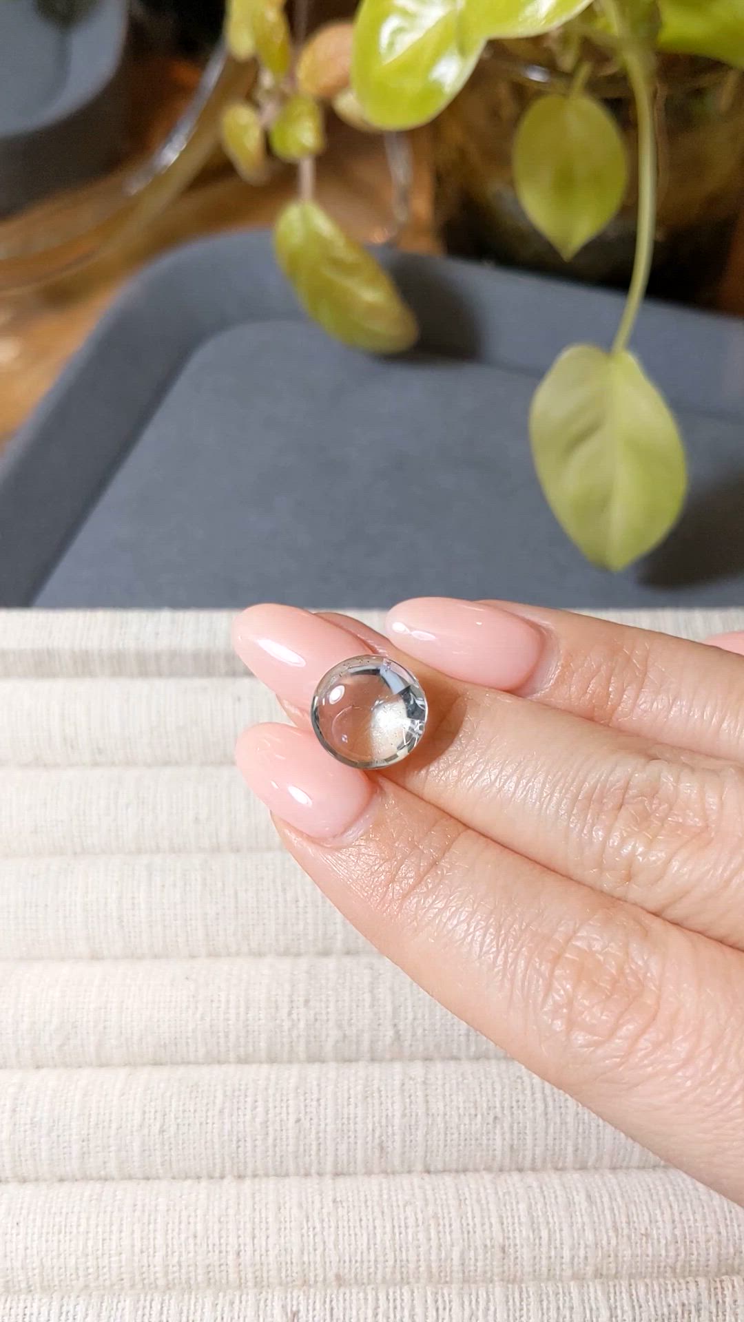 7.91 Ct. Blue Cabochon Aquamarine from Brazil Size Video