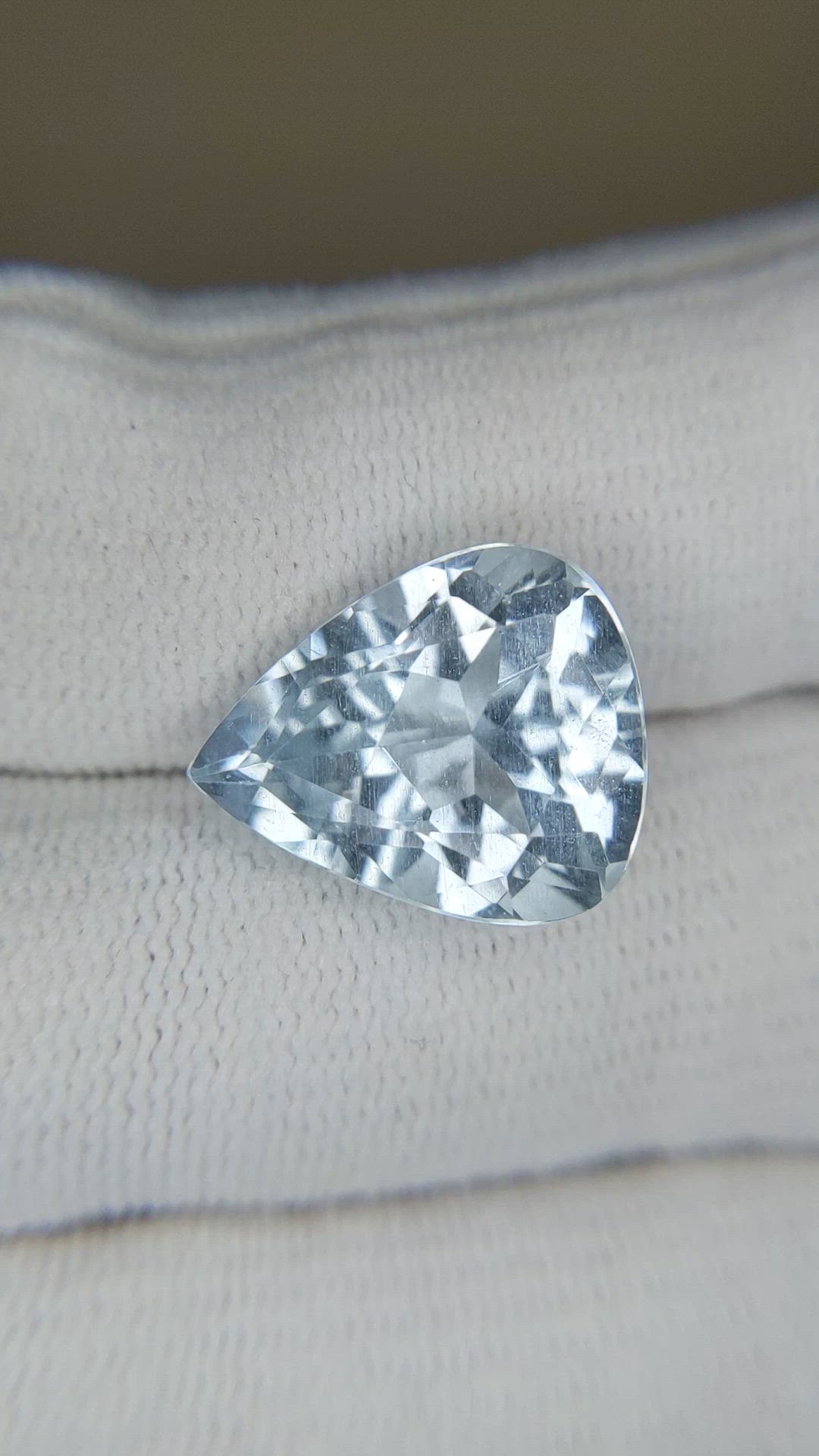 9.53 Ct. Blue Aquamarine from Brazil Size Video