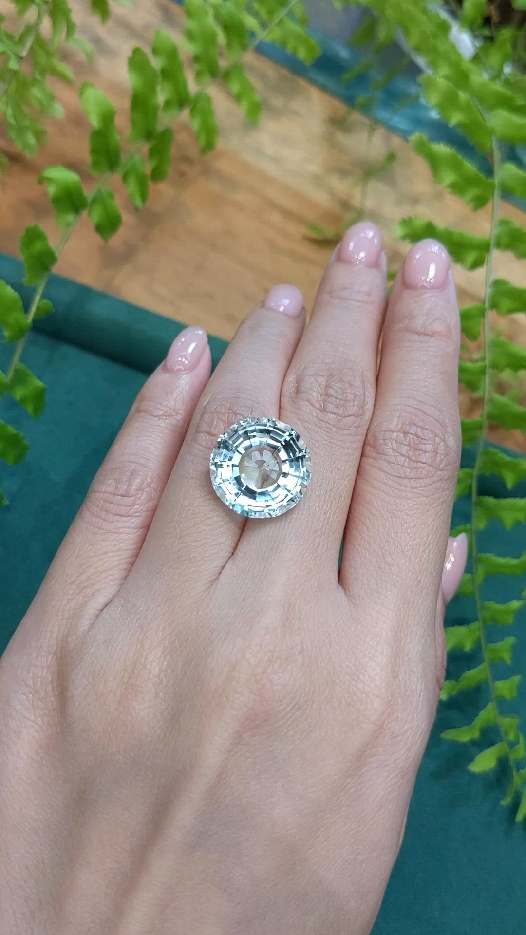 14.30 Ct. Bluish Green Aquamarine from Brazil Size Video