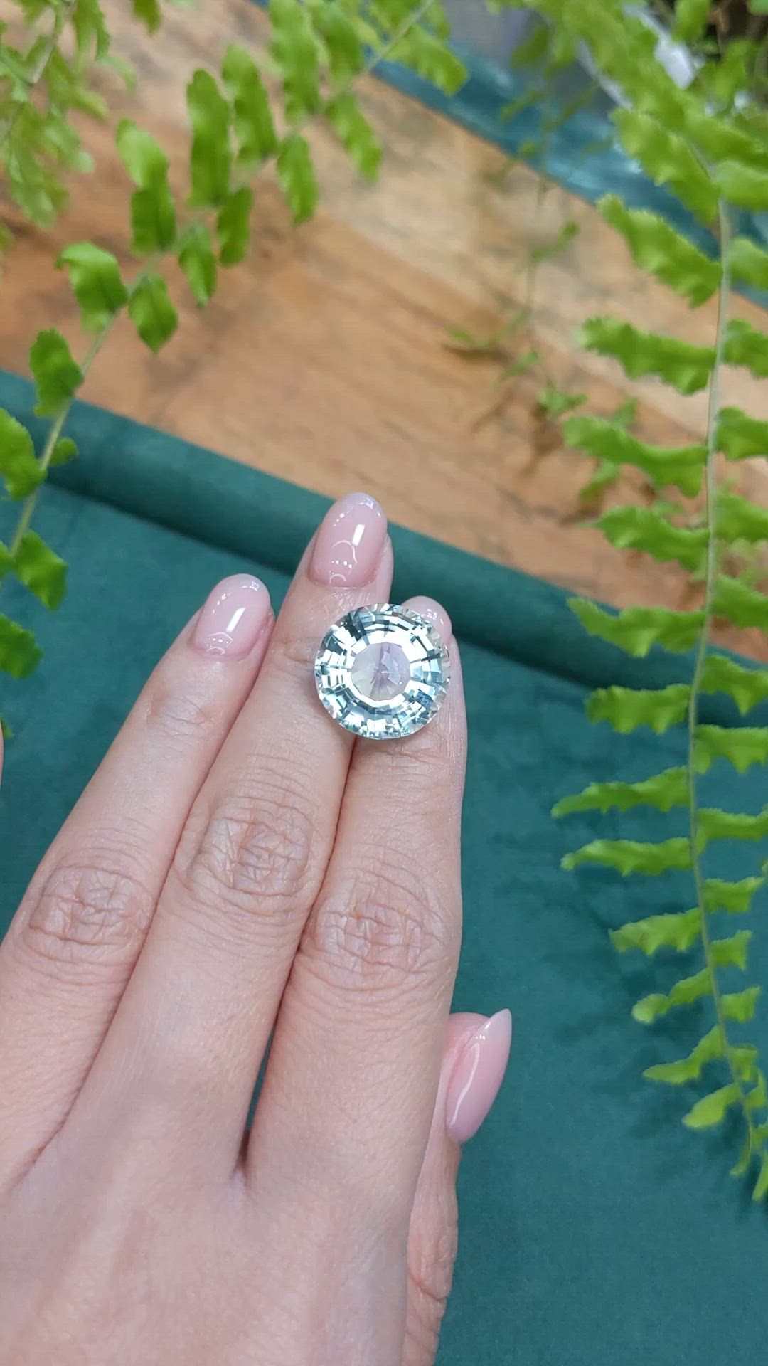 14.30 Ct. Bluish Green Aquamarine from Brazil Size Video