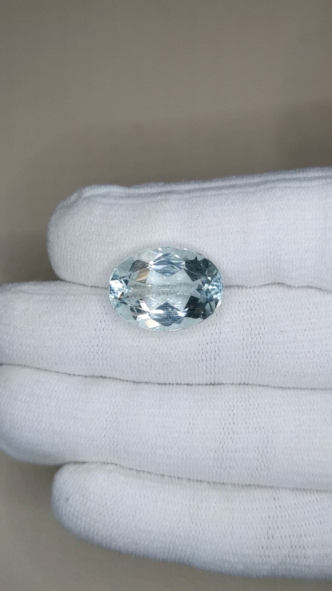 11.35 Ct. Bluish Green Aquamarine from Brazil Size Video