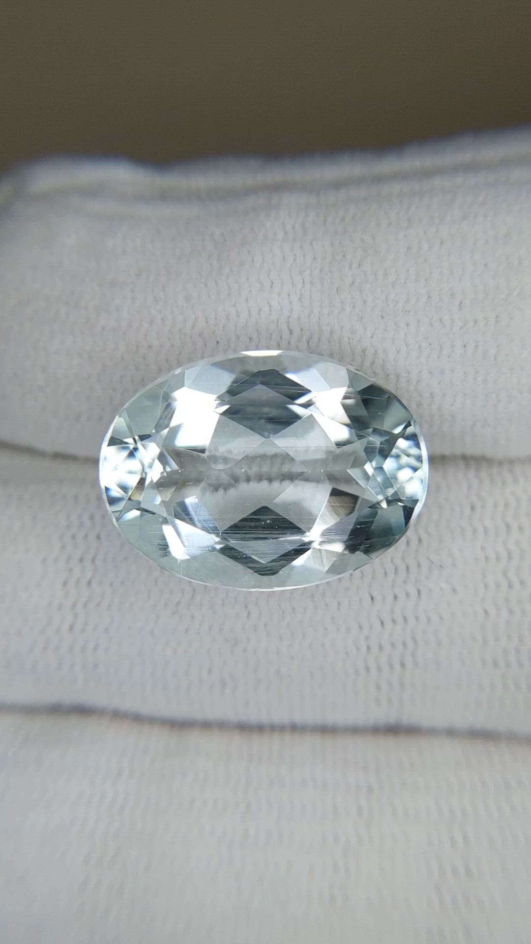 11.35 Ct. Bluish Green Aquamarine from Brazil Size Video