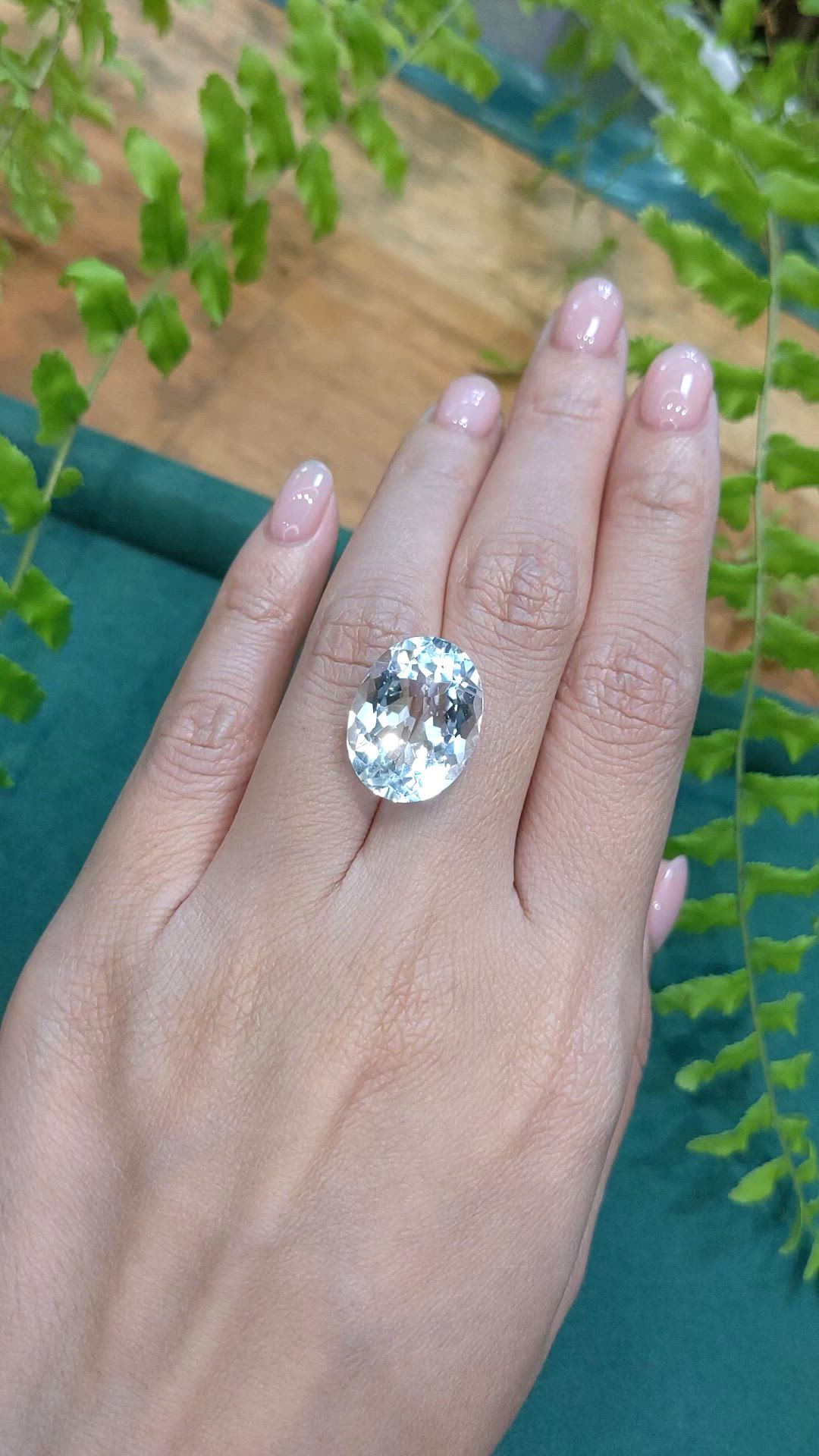 14.78 Ct. Blue Aquamarine from Brazil Size Video