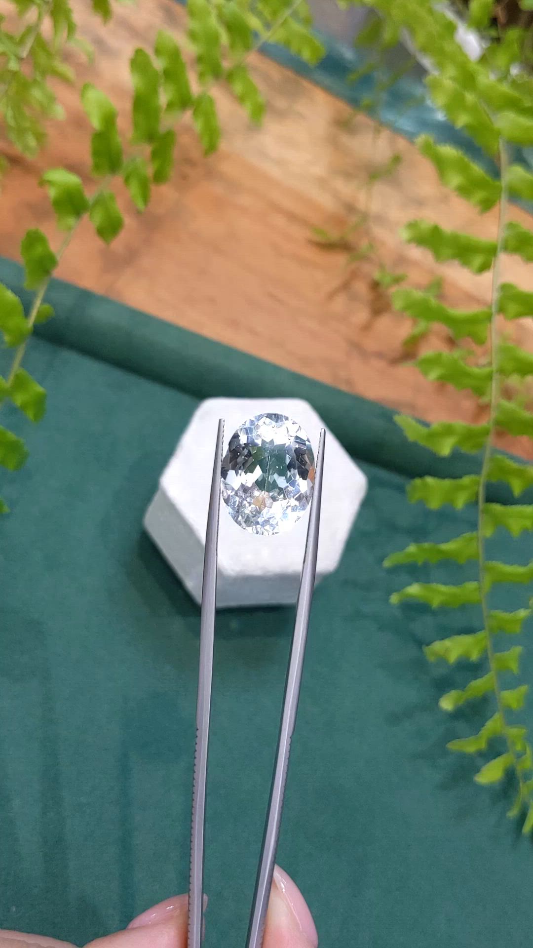 14.78 Ct. Blue Aquamarine from Brazil Size Video