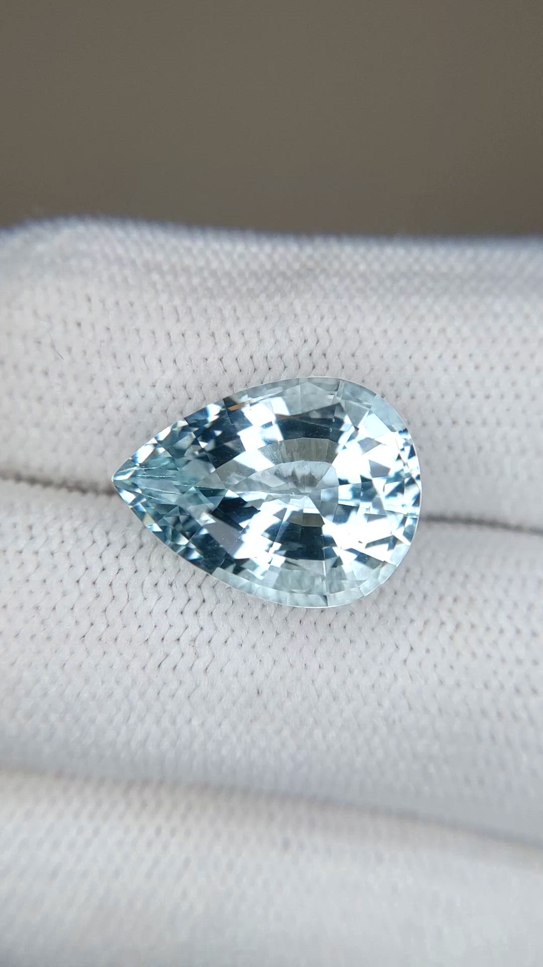 7.74 Ct. Greenish Blue Aquamarine from Brazil Size Video