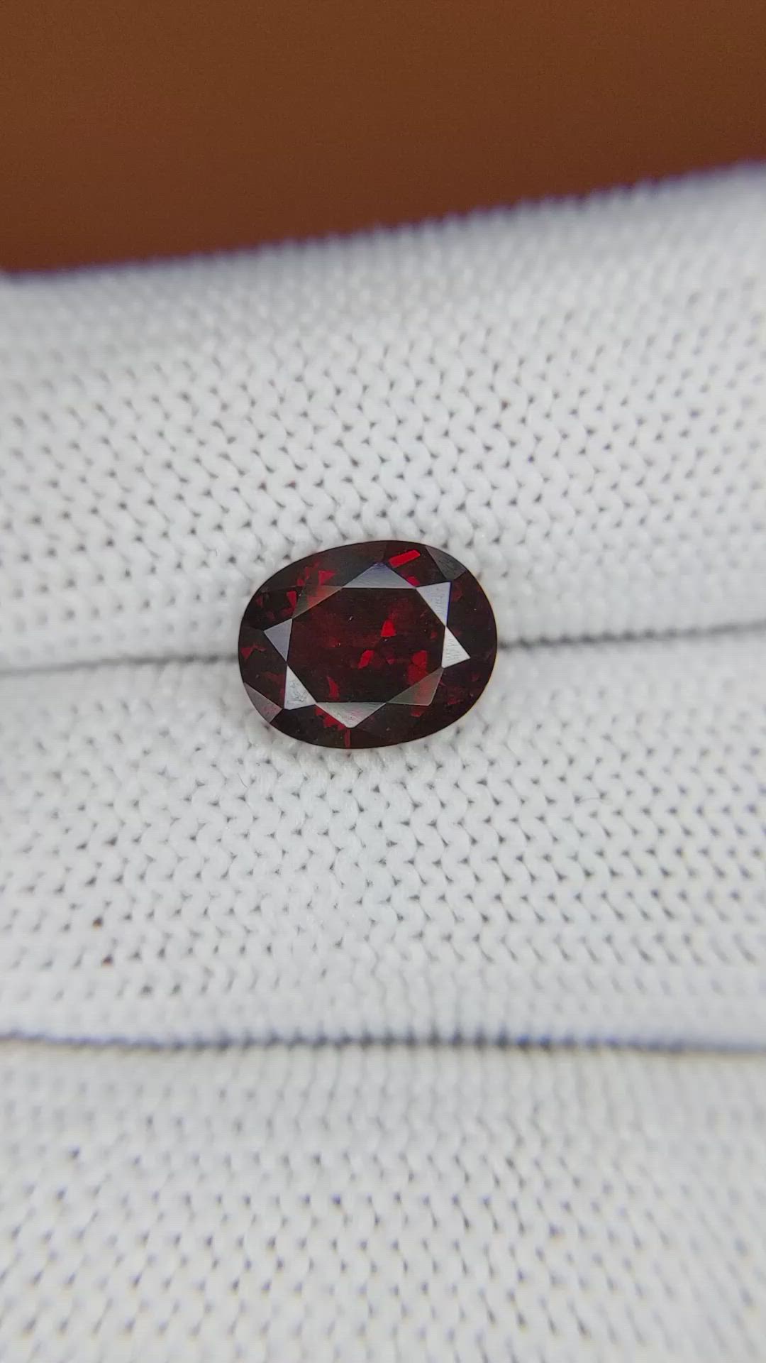 2.97 Ct. Red Garnet from Ceylon (Sri Lanka) Size Video