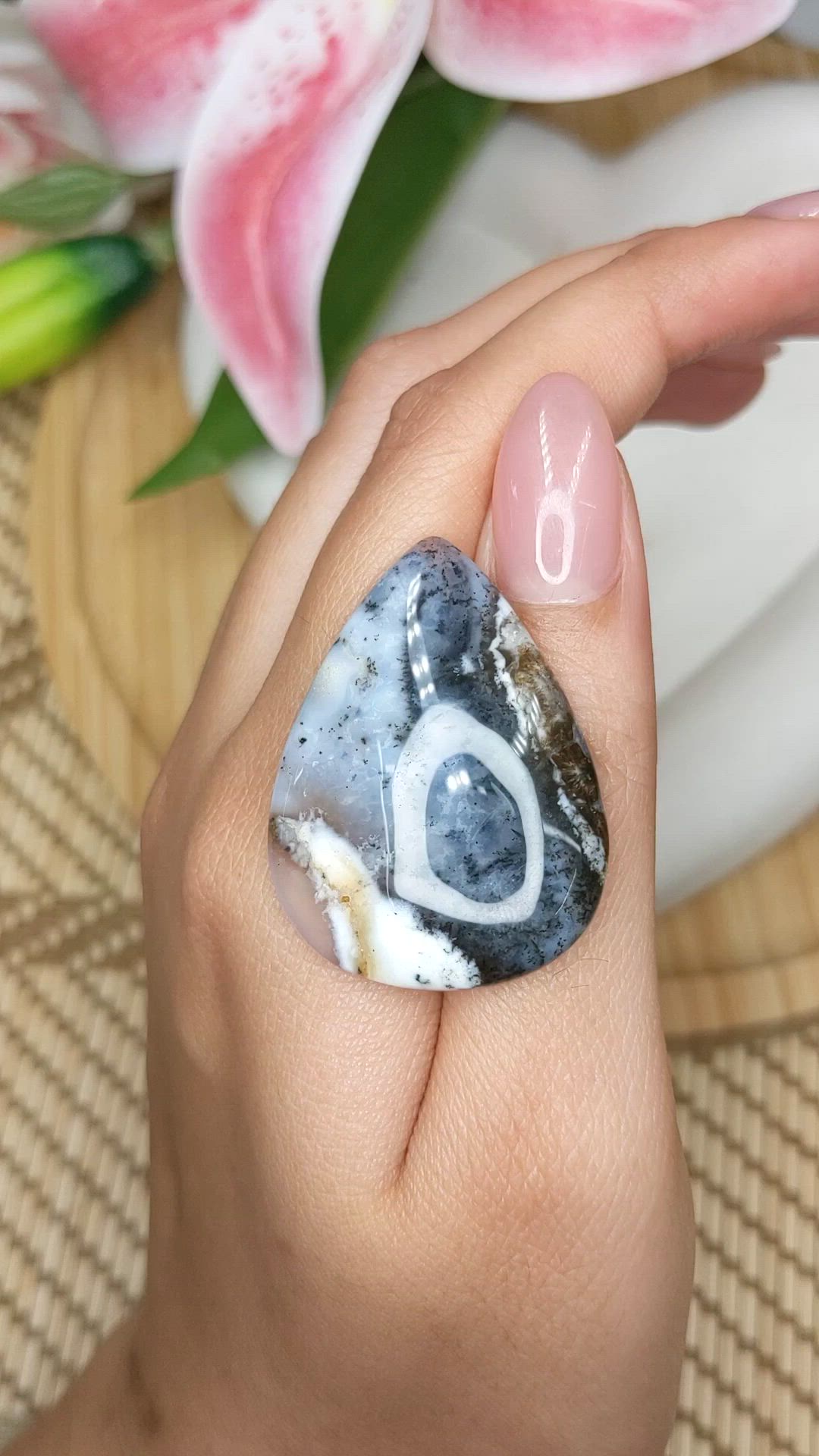 39.90 Ct. Multi Color Cabochon Agate from Brazil Size Video