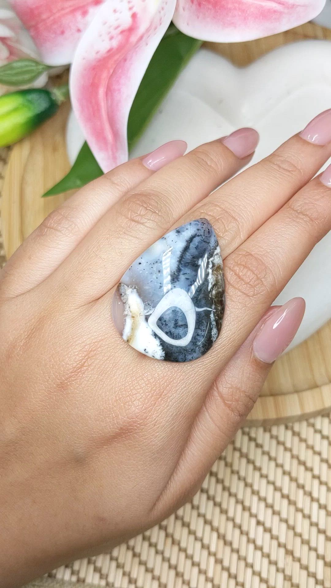 39.90 Ct. Multi Color Cabochon Agate from Brazil Size Video