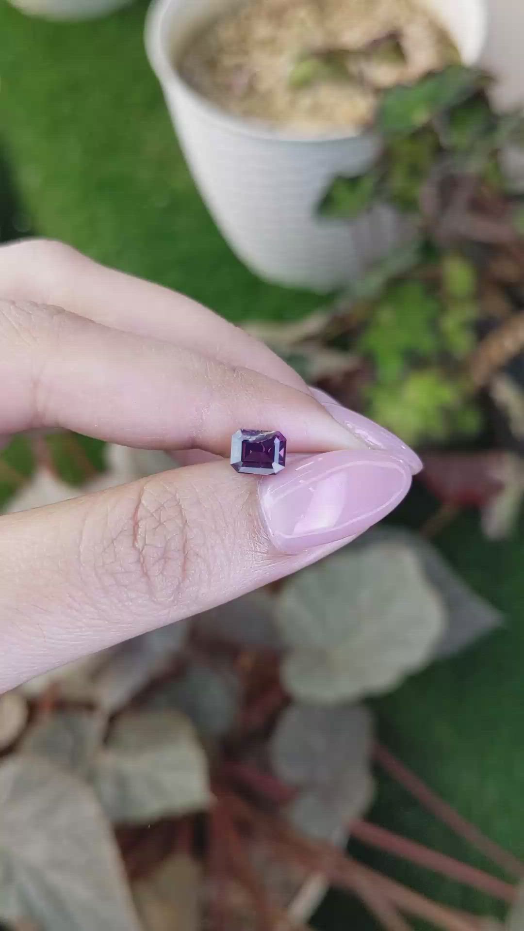 1.14 Ct. Pinkish Purple Spinel from Ceylon (Sri Lanka) Size Video