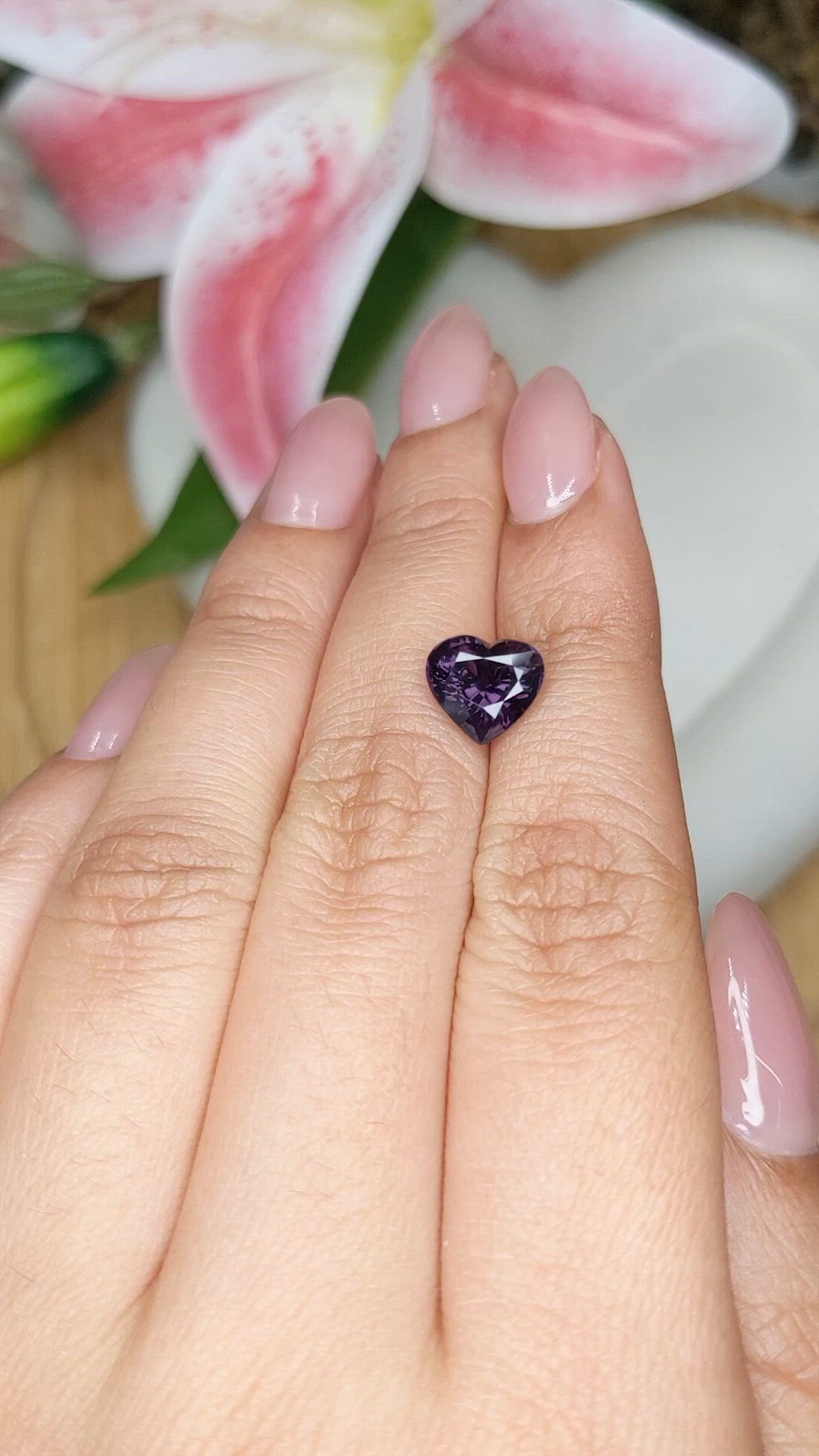 2.81 Ct. Purple Spinel from Ceylon (Sri Lanka) Size Video