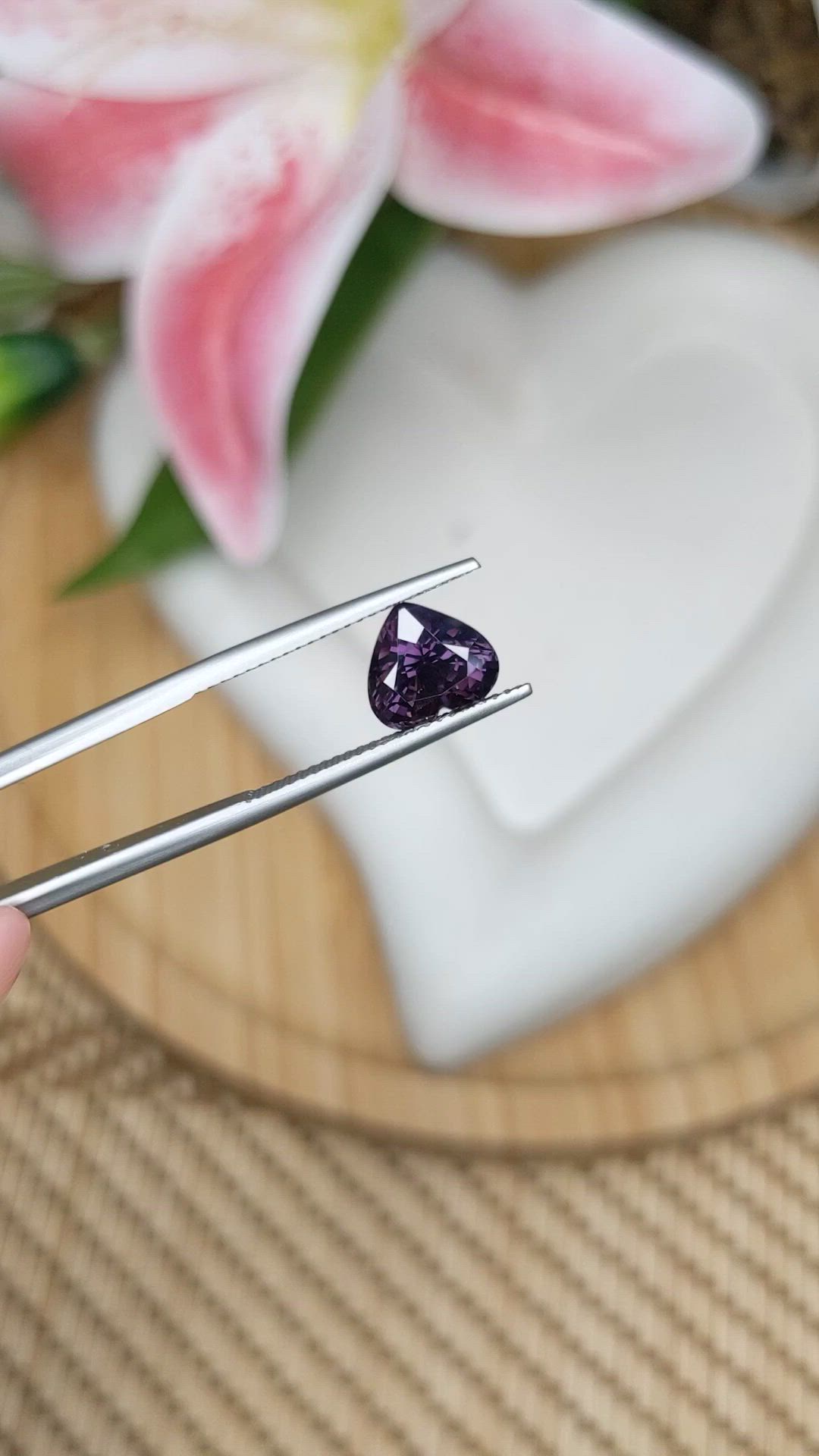 2.81 Ct. Purple Spinel from Ceylon (Sri Lanka) Size Video