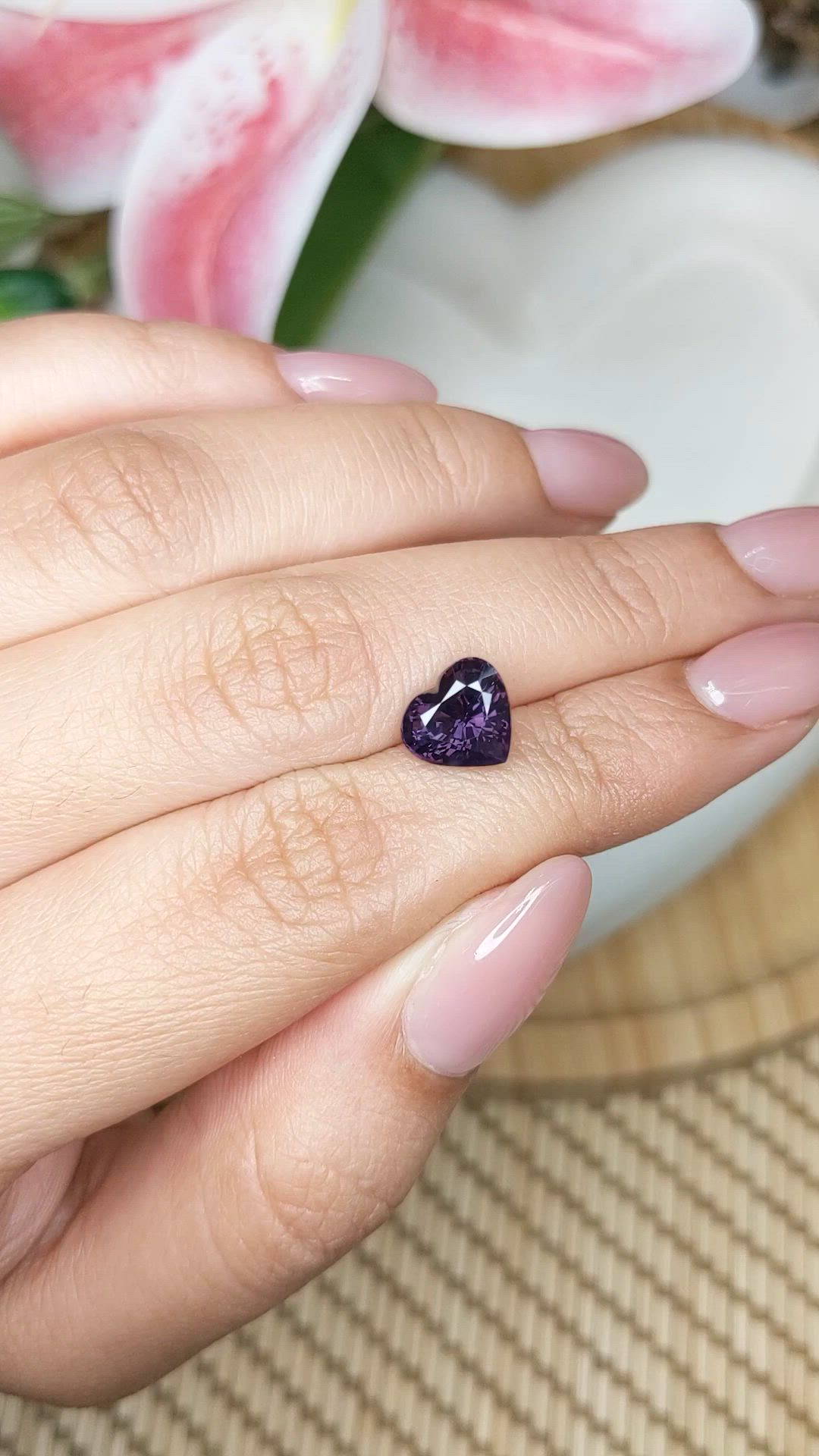 2.81 Ct. Purple Spinel from Ceylon (Sri Lanka) Size Video