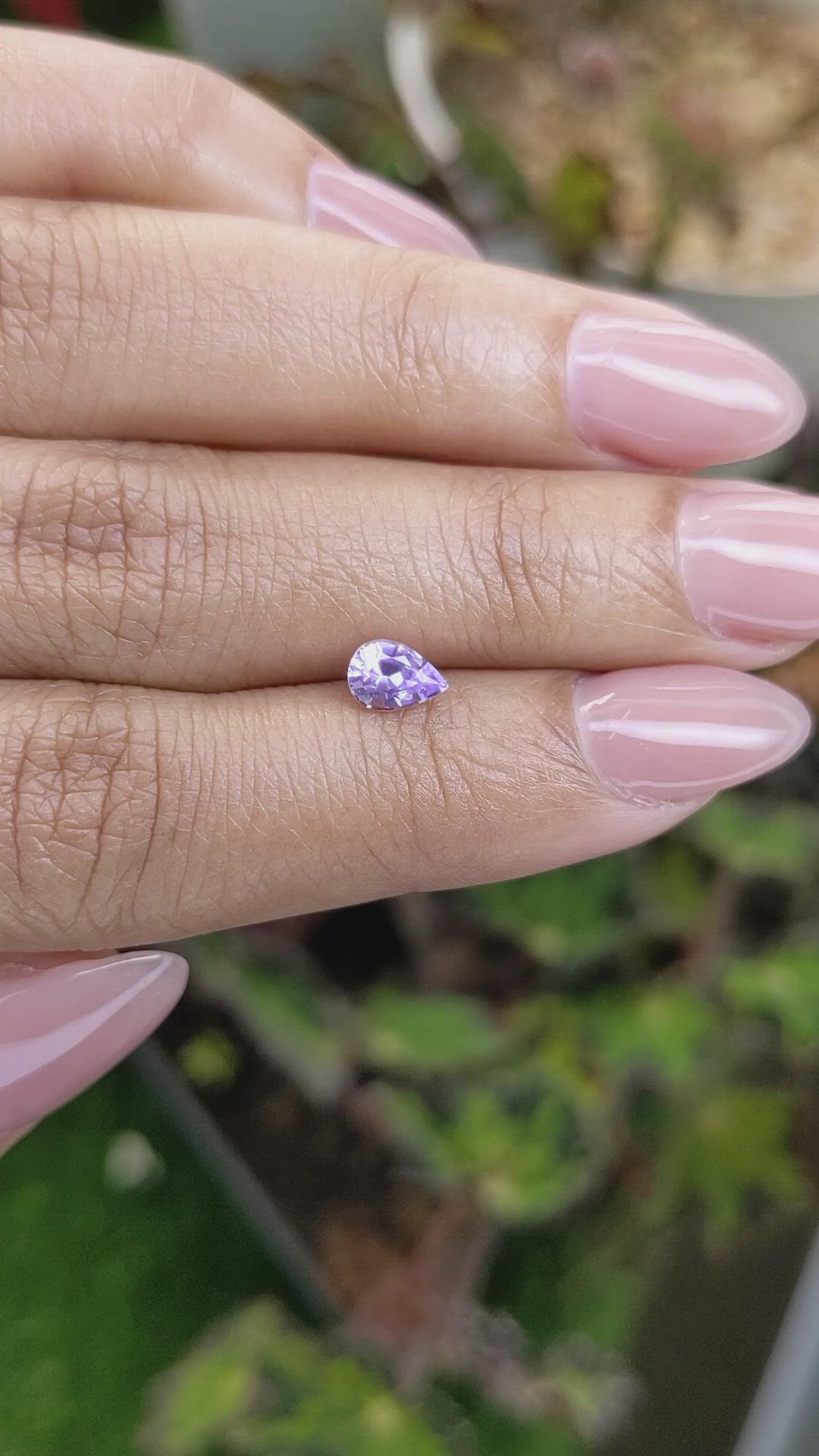 0.53 Ct. Violet Spinel from Ceylon (Sri Lanka) Size Video