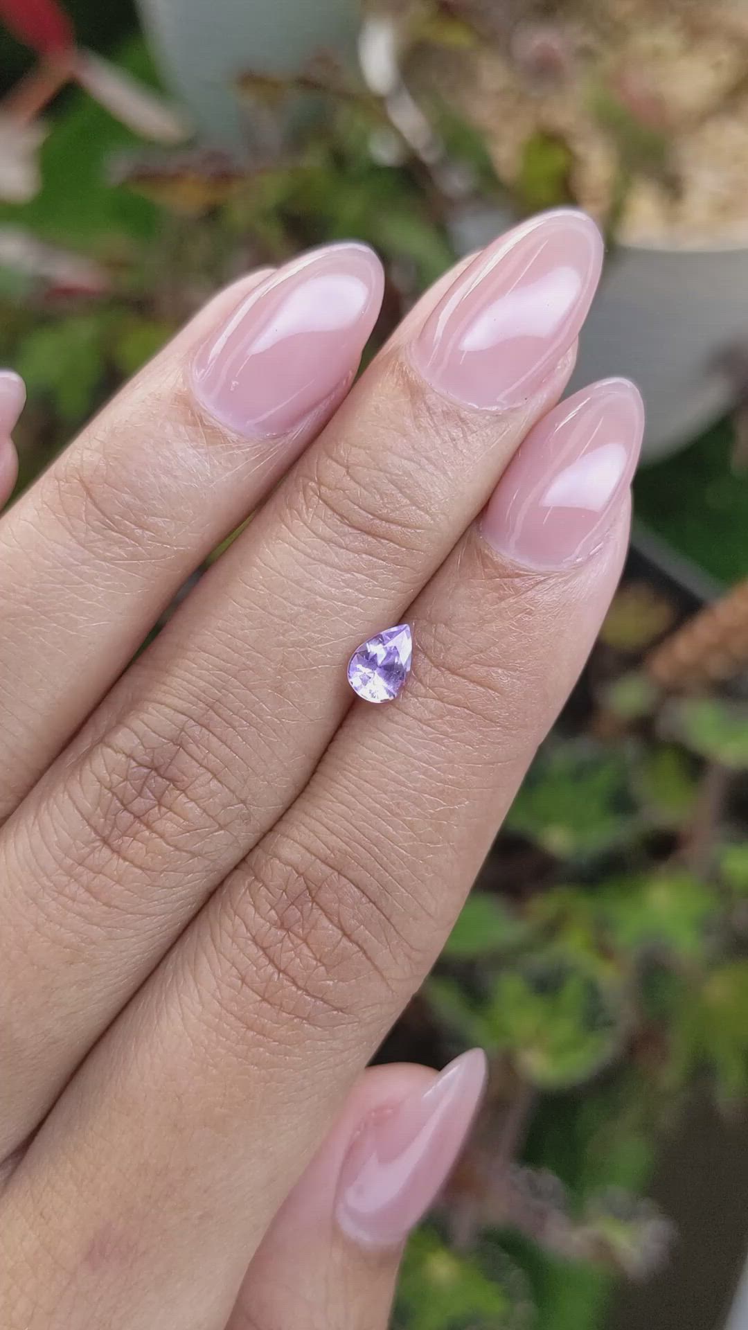 0.53 Ct. Violet Spinel from Ceylon (Sri Lanka) Size Video