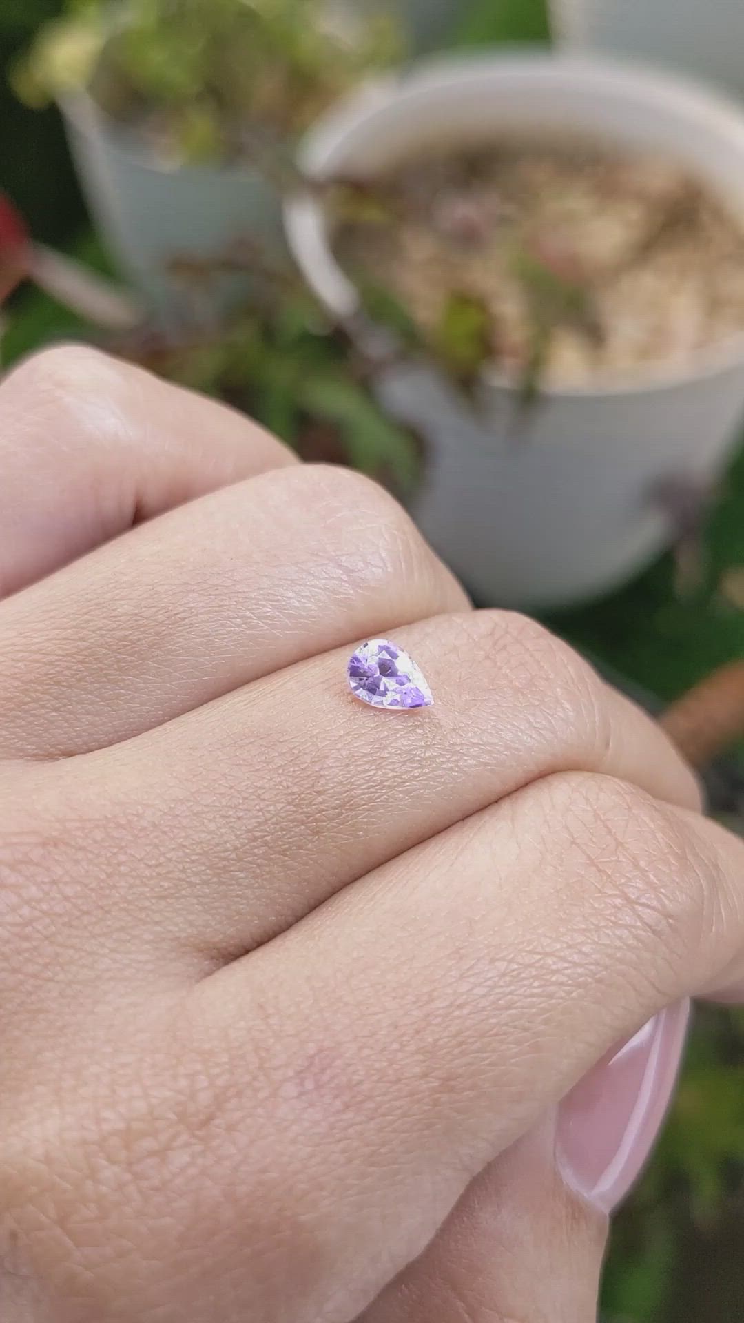 0.53 Ct. Violet Spinel from Ceylon (Sri Lanka) Size Video