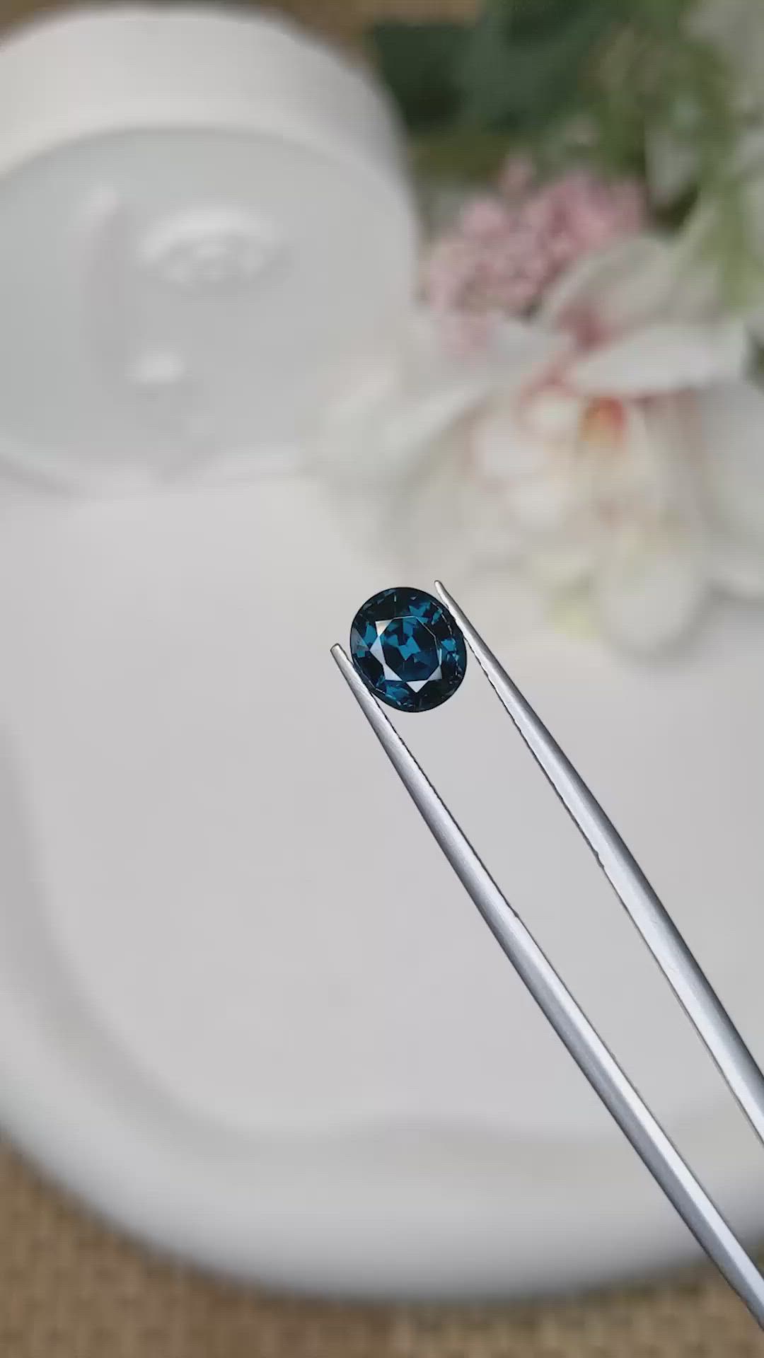 1.76 Ct. Blue Spinel from Ceylon (Sri Lanka) Size Video