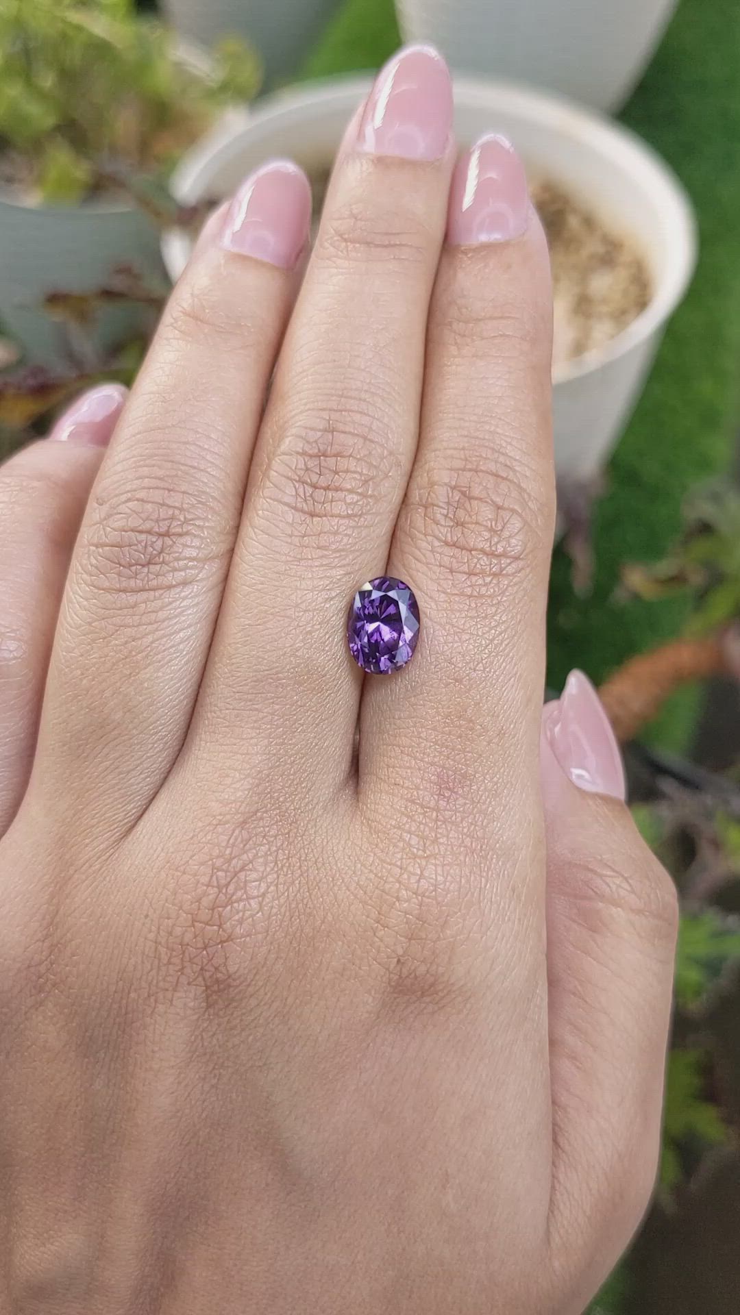 2.95 Ct. Purple Spinel from Ceylon (Sri Lanka) Size Video