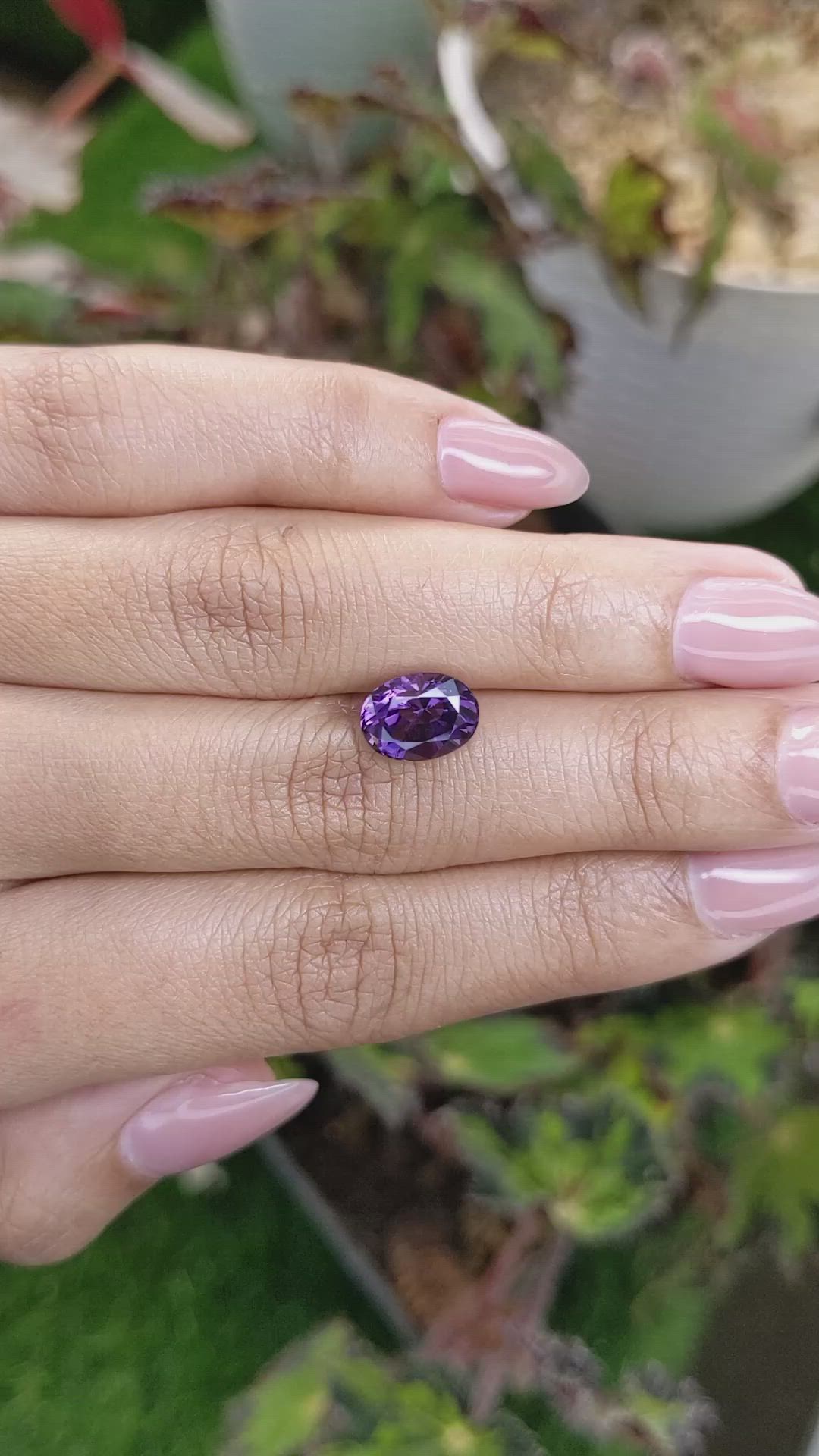 2.95 Ct. Purple Spinel from Ceylon (Sri Lanka) Size Video