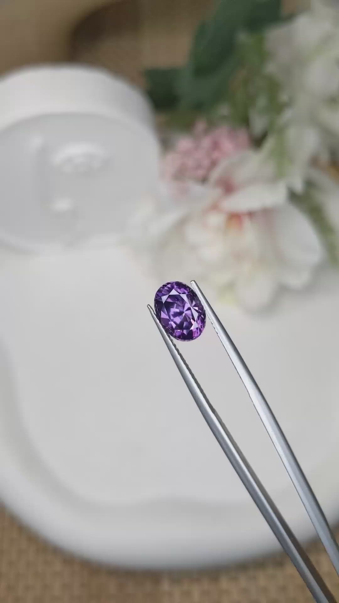 2.95 Ct. Purple Spinel from Ceylon (Sri Lanka) Size Video