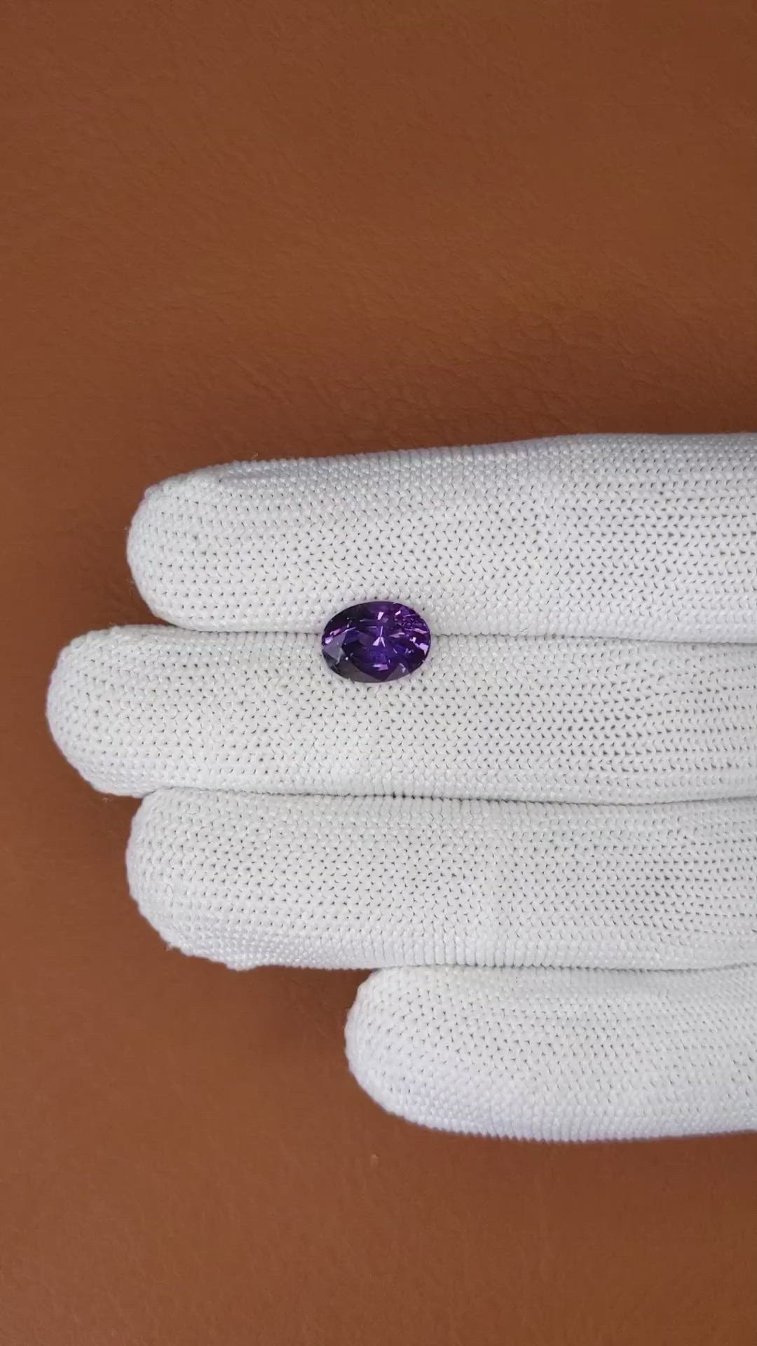 2.95 Ct. Purple Spinel from Ceylon (Sri Lanka) Size Video